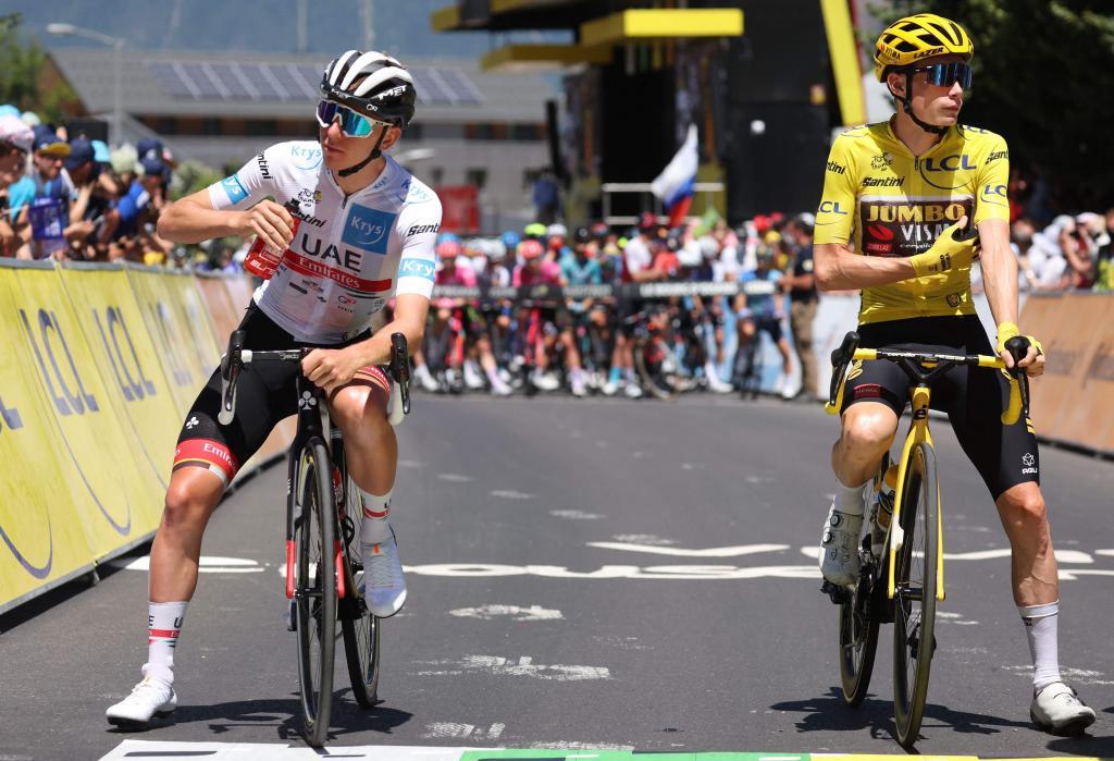 onas Vingegaard y Tadej Pogacar en el Tour de Francia
