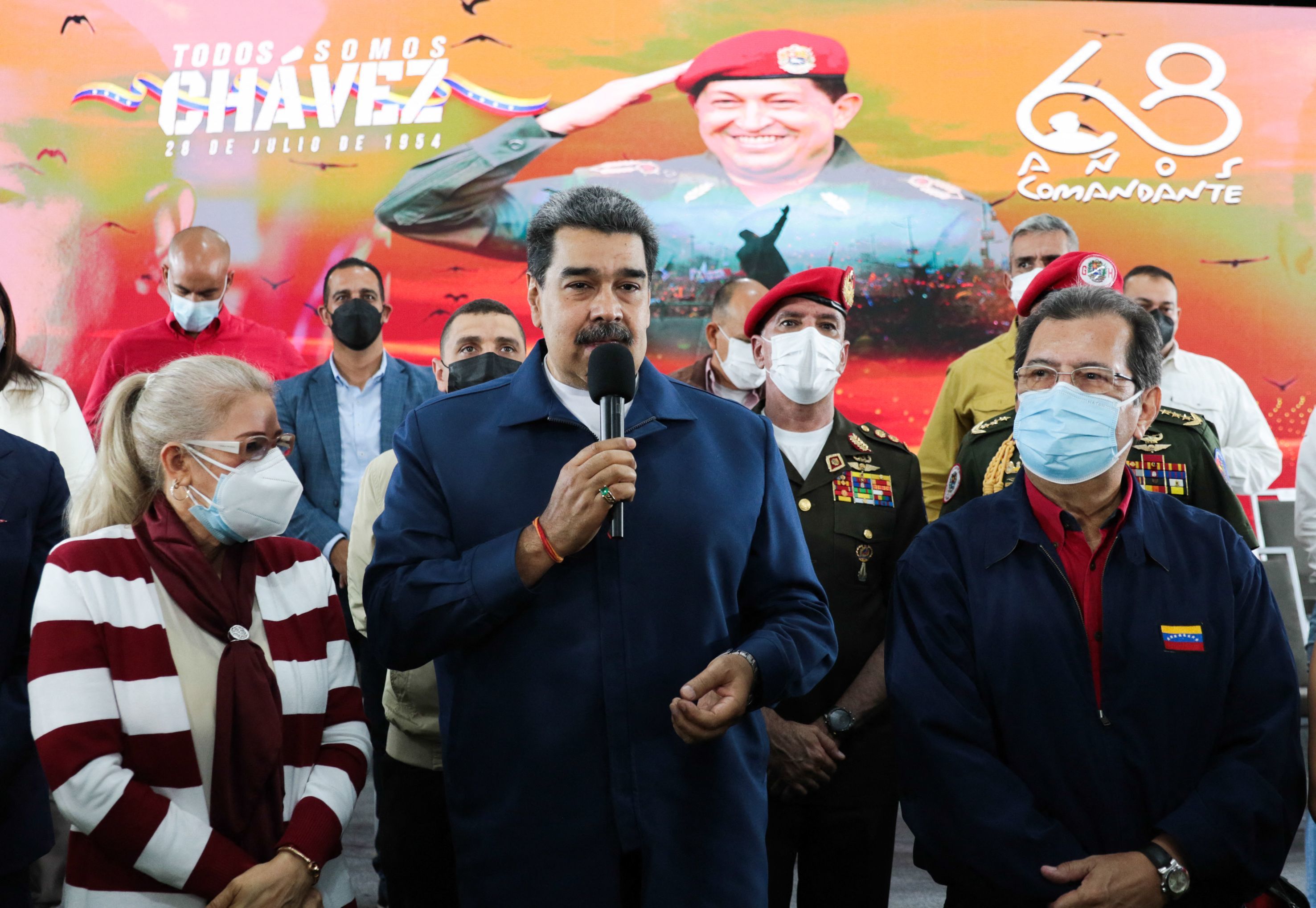 Nicols Maduro en un acto poltico el 28 de julio de 2022.