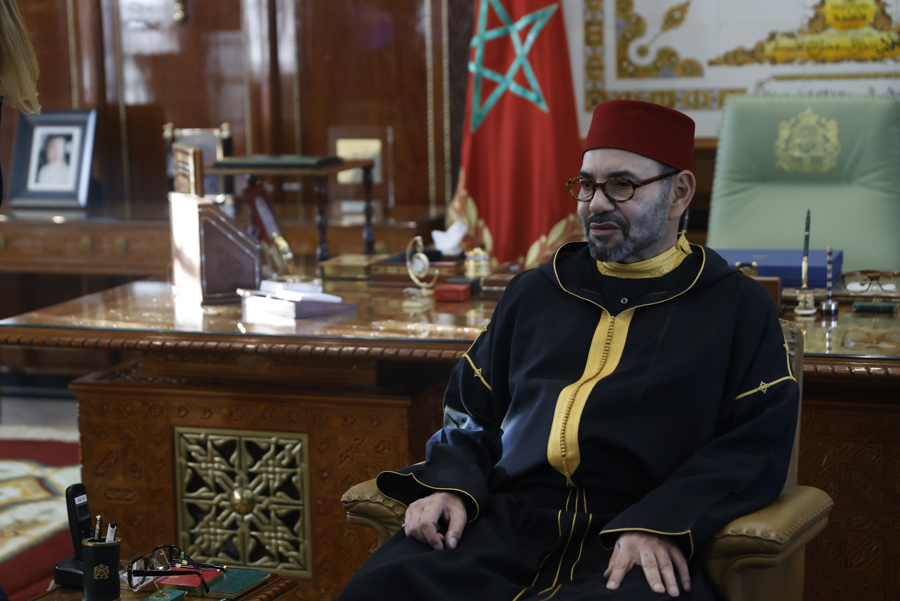 El rey Mohamed VI recibe a Pedro Snchez este abril.
