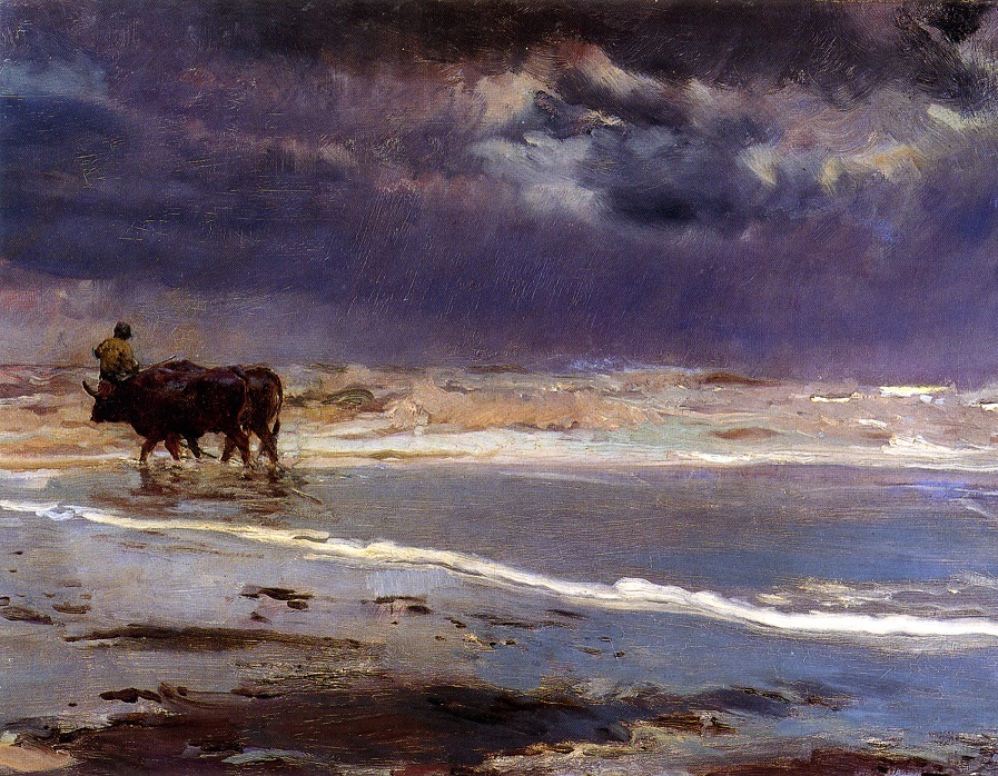 'Día gris en la playa de Valencia', Sorolla,1901.