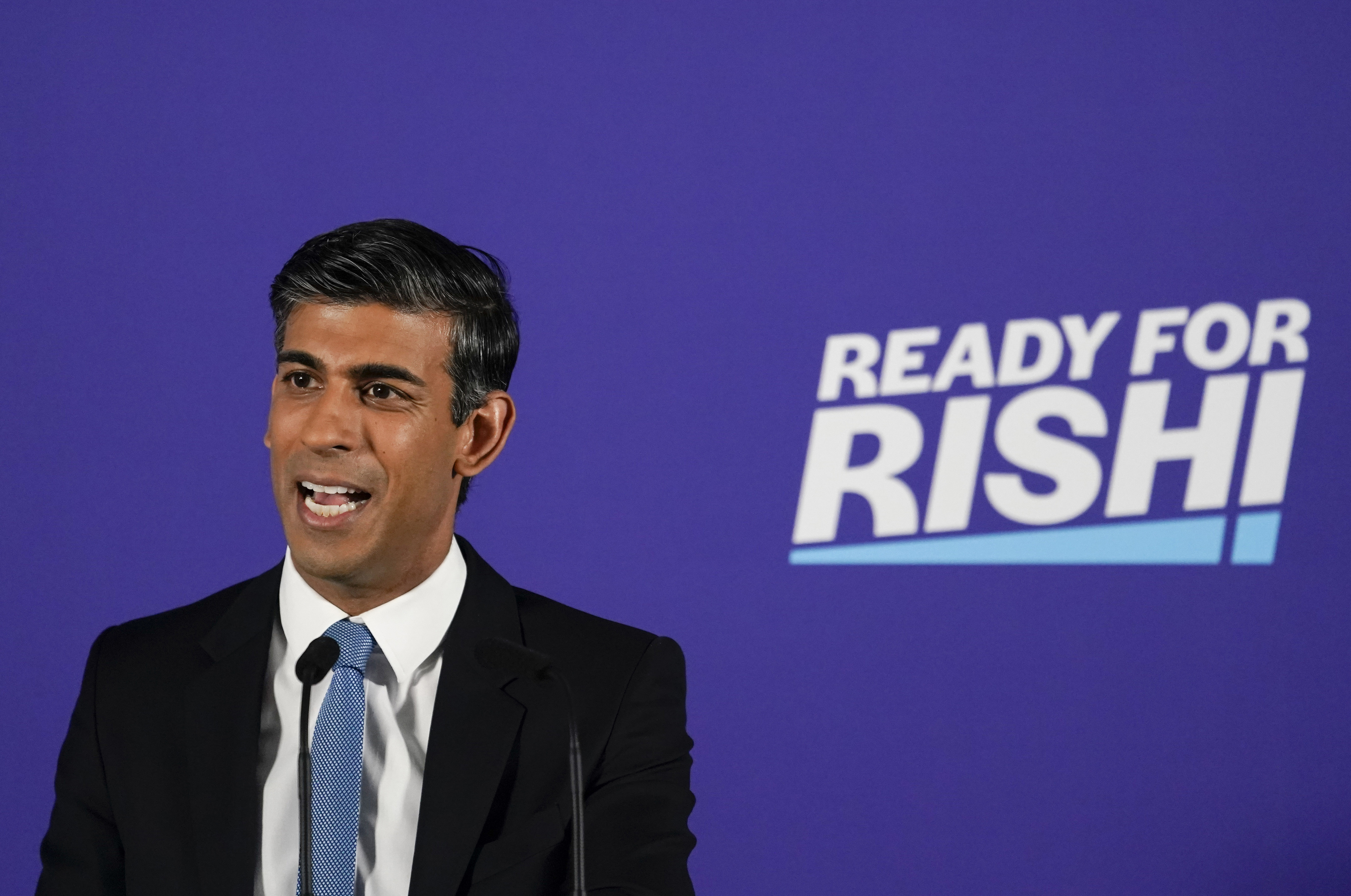 Rishi Sunak lanzando su campaña por el liderazgo del Partido Conservador, el 12 de julio.