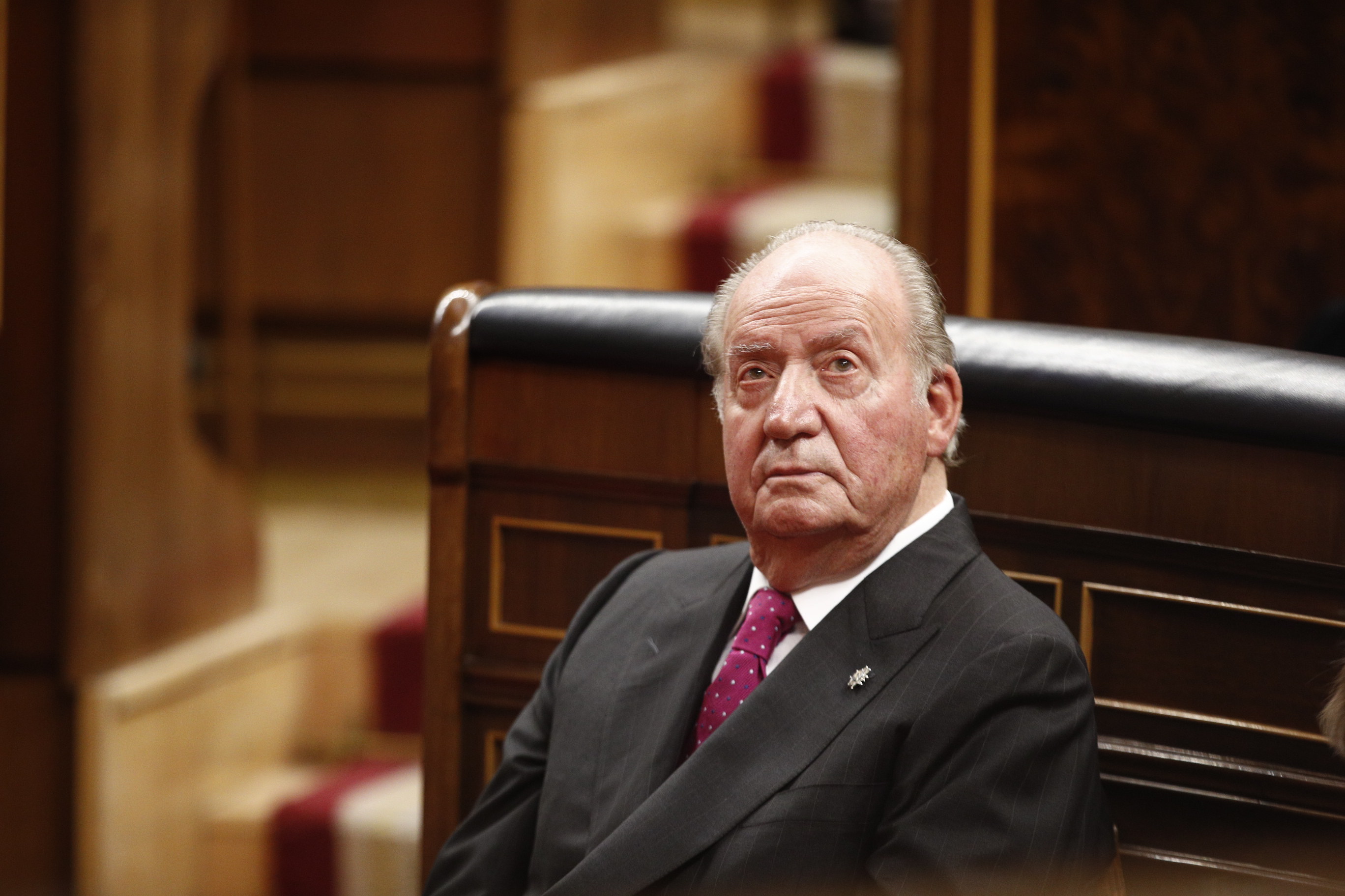 Juan Carlos I, en 2018, en el Congreso de los Diputados.