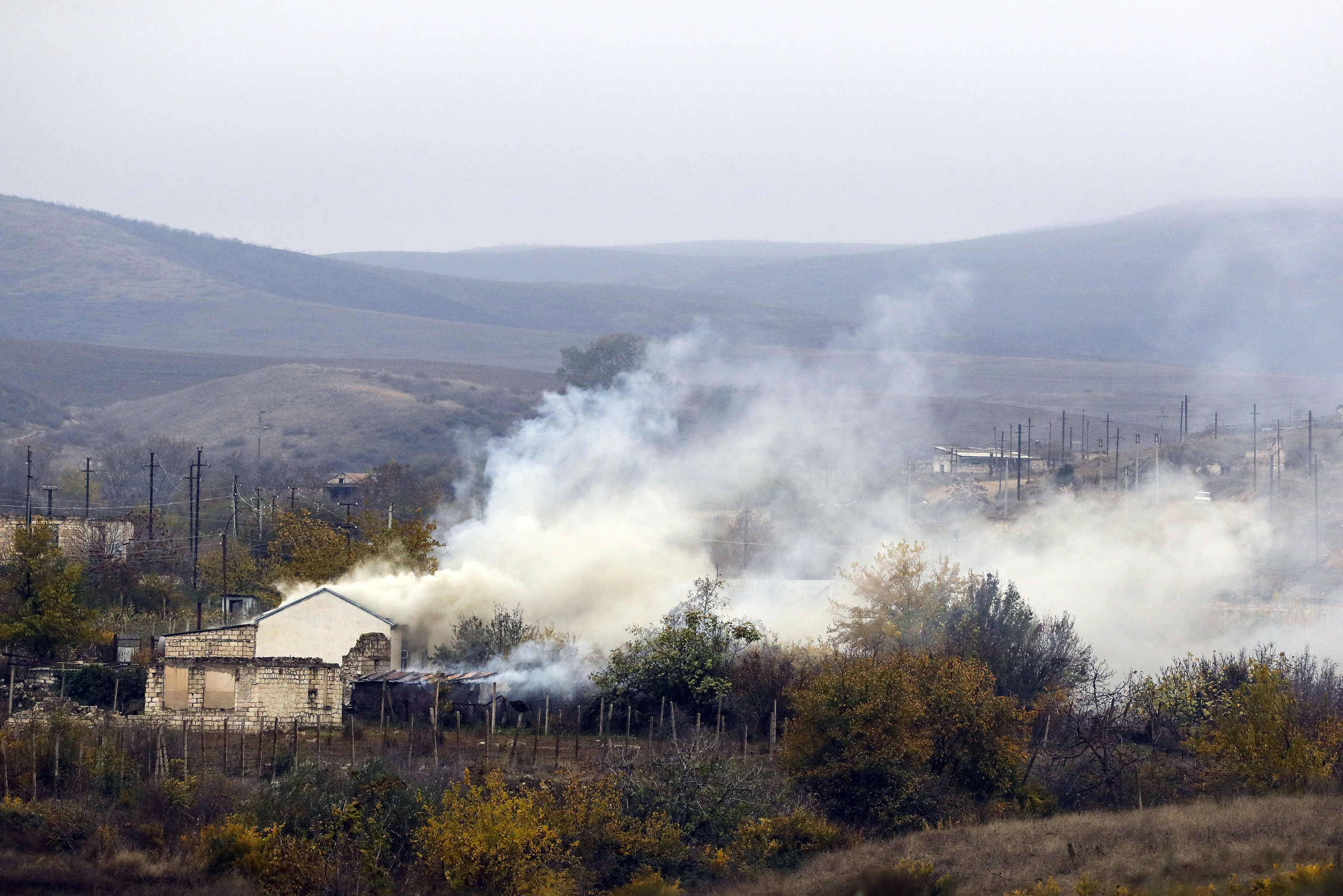 Enfrentamientos en Nagorno Karabaj en noviembre de 2020.