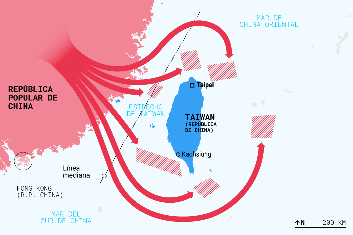 La nueva crisis del estrecho de Taiwan, explicada en cinco gráficos