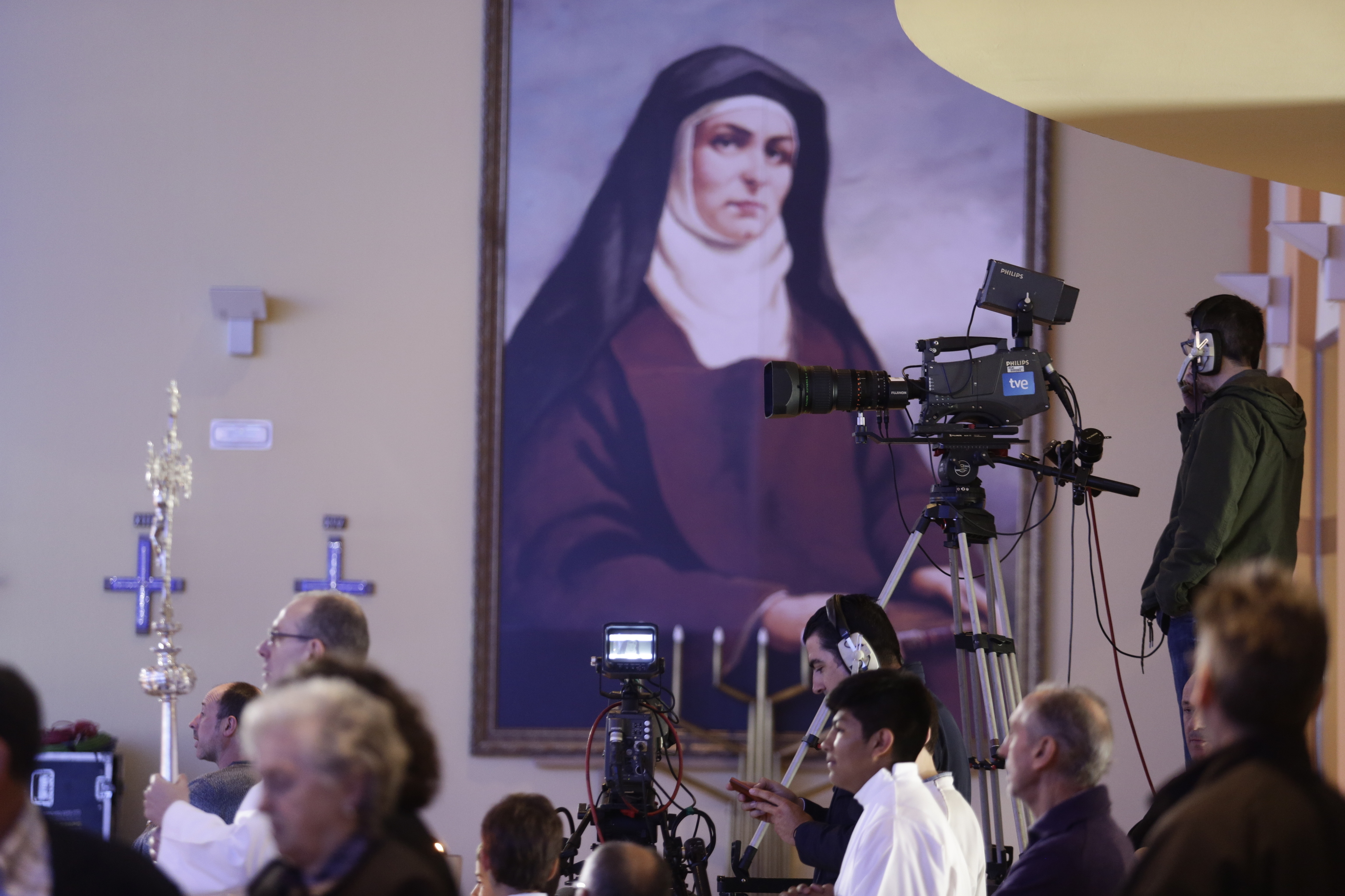 Una imagen de Santa Teresa Benedicta de la Cruz, en la parroquia madrileña que lleva su nombre.