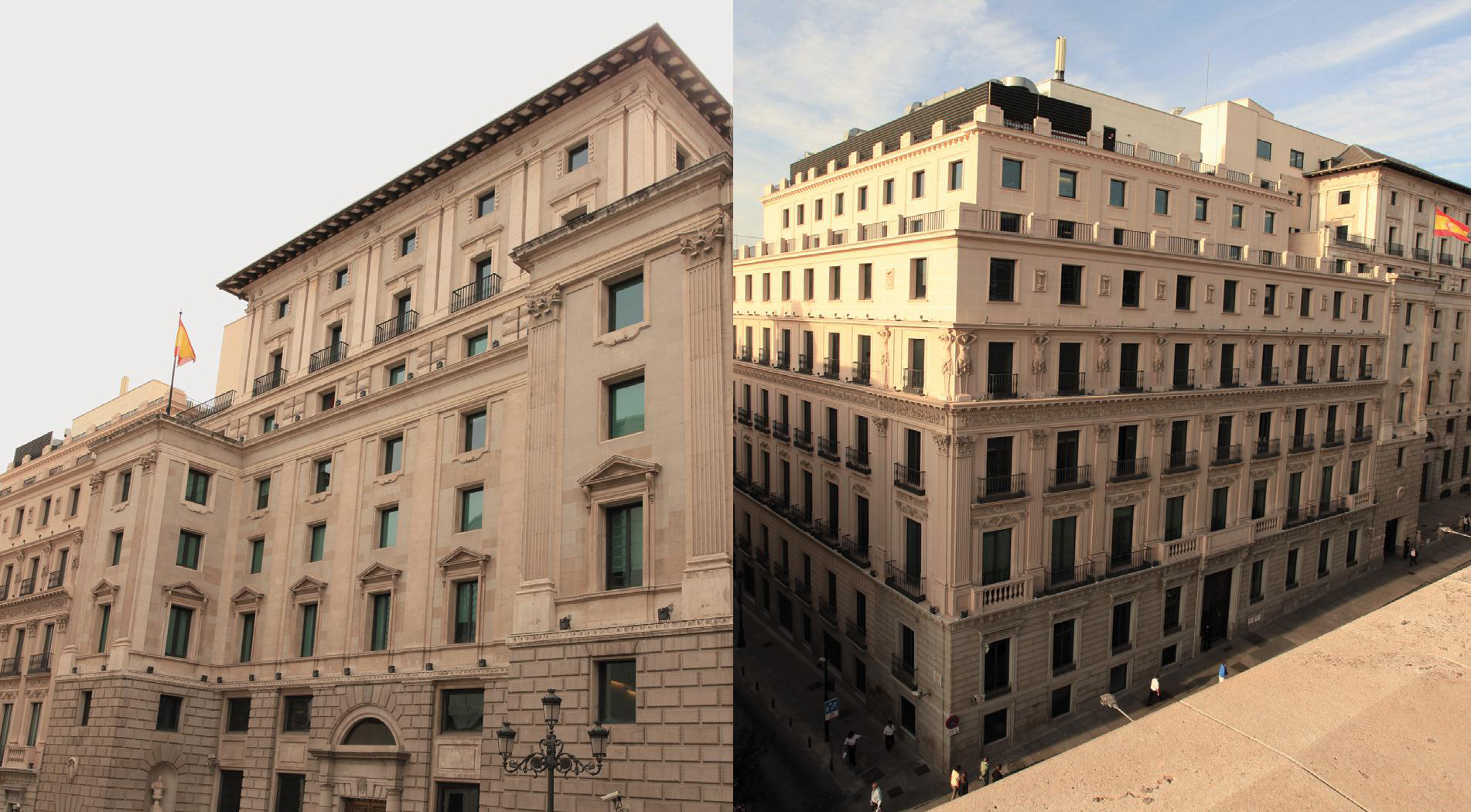Antiguos edificios del Banco Exterior y Banco Industrial.