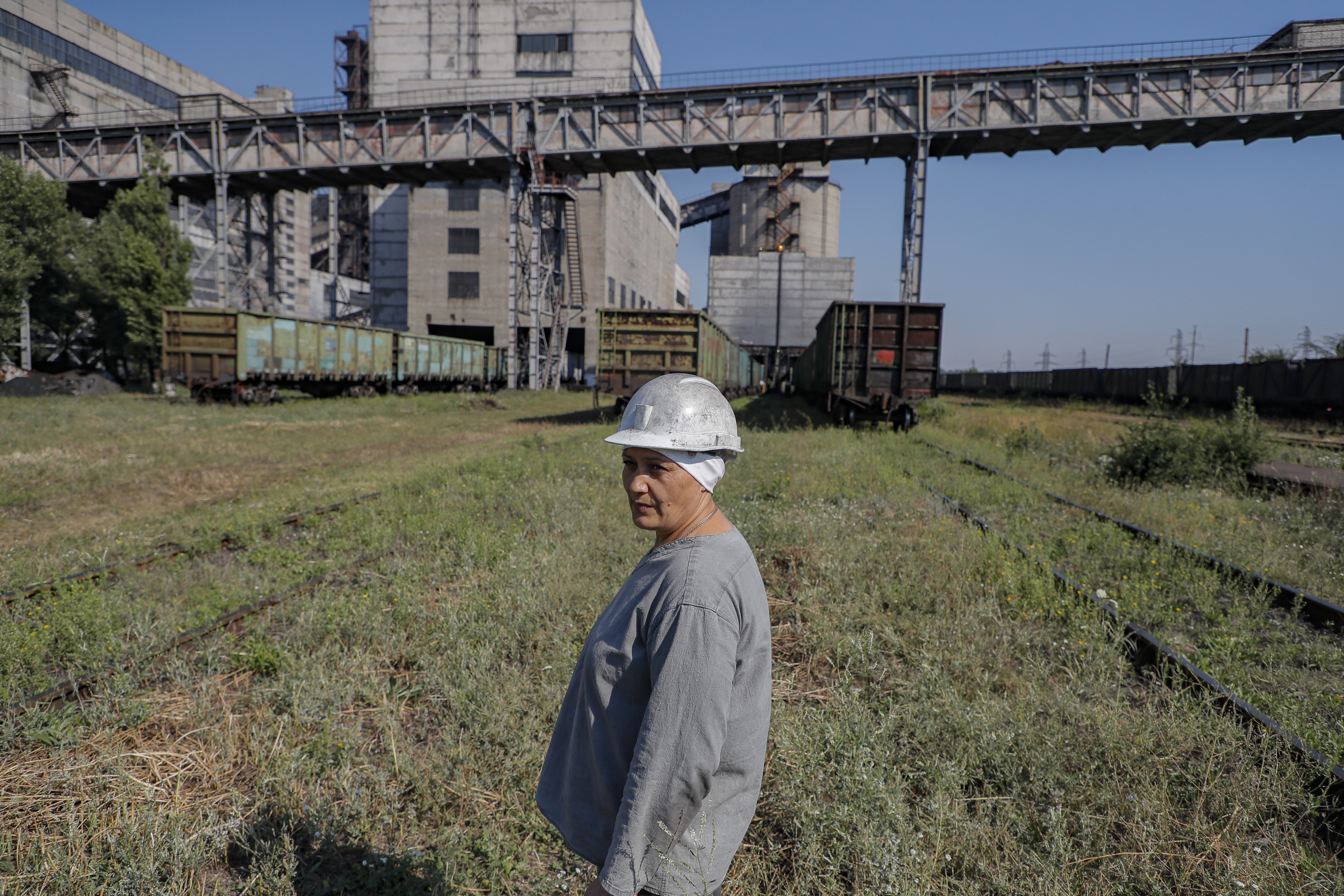 Una mina de carbón en suelo de Ucrania pero bajo dominio de Rusia