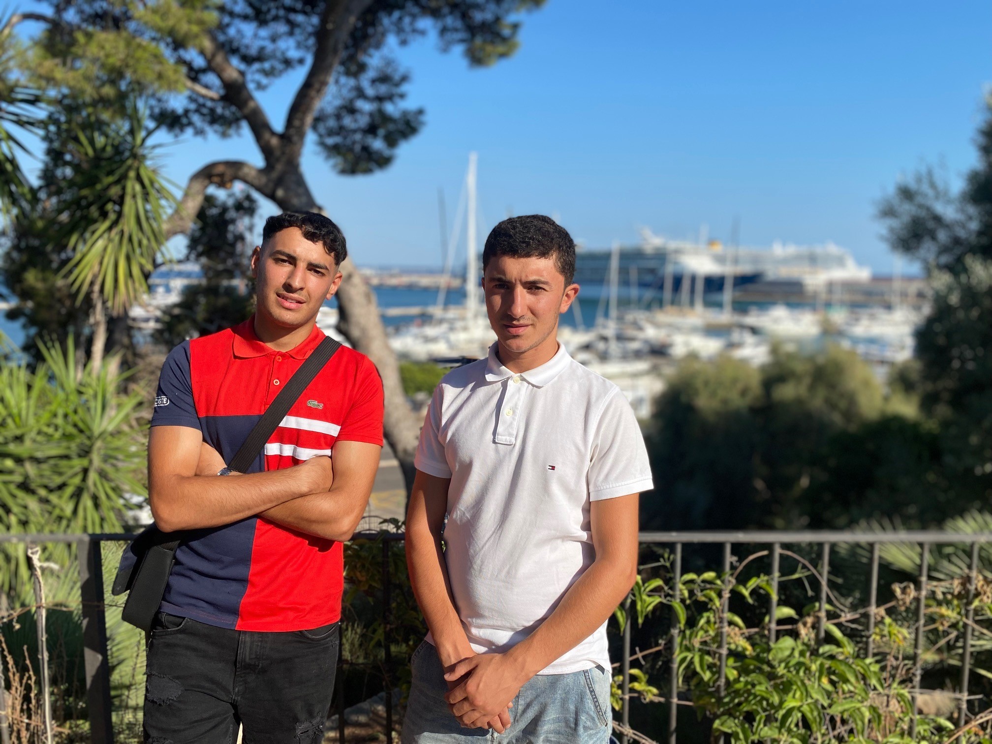 Haroun y Mohamed, en Palma, donde llegaron desde el norte de Argelia.