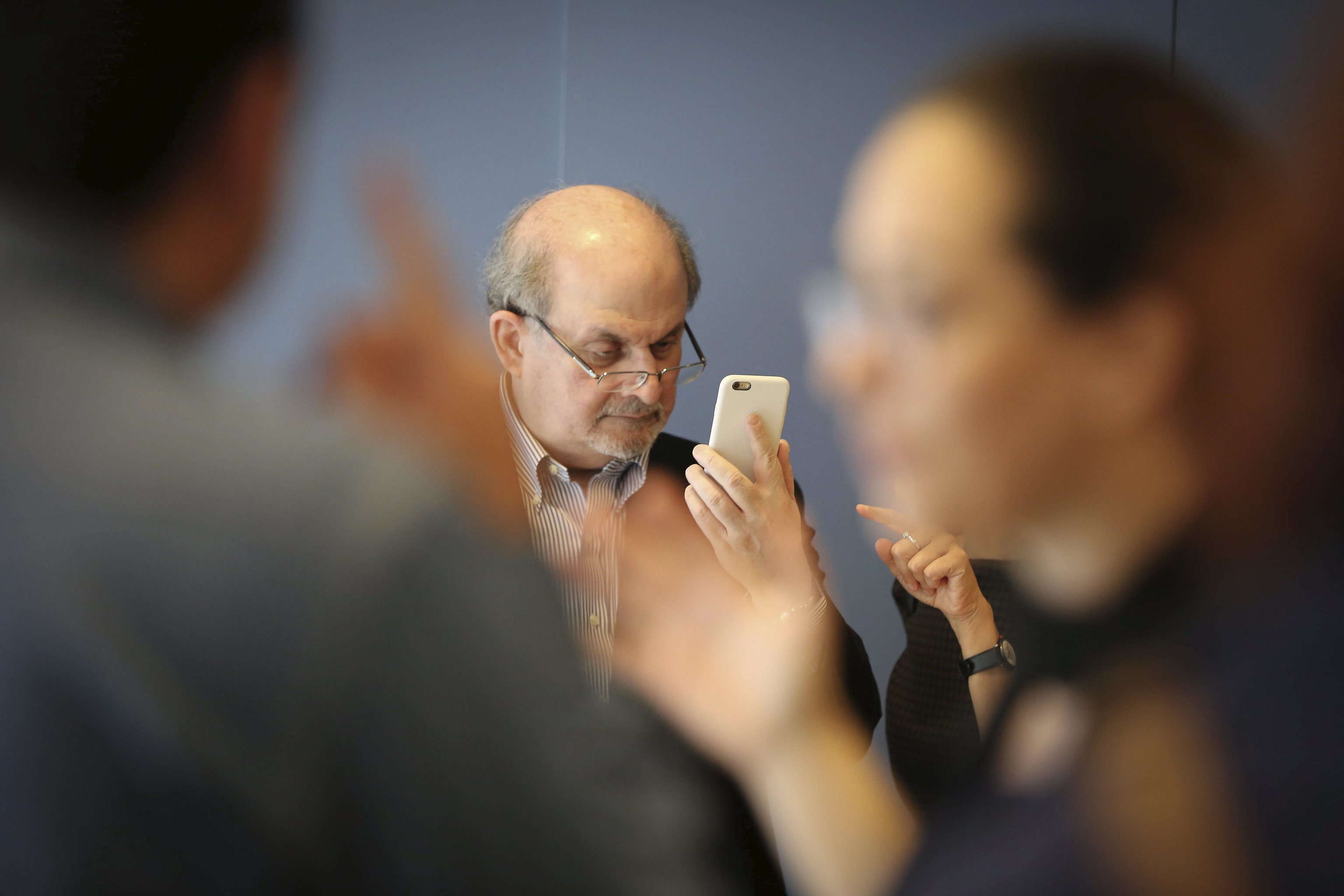 El escritor Salman Rushdie en Madrid en 2015.