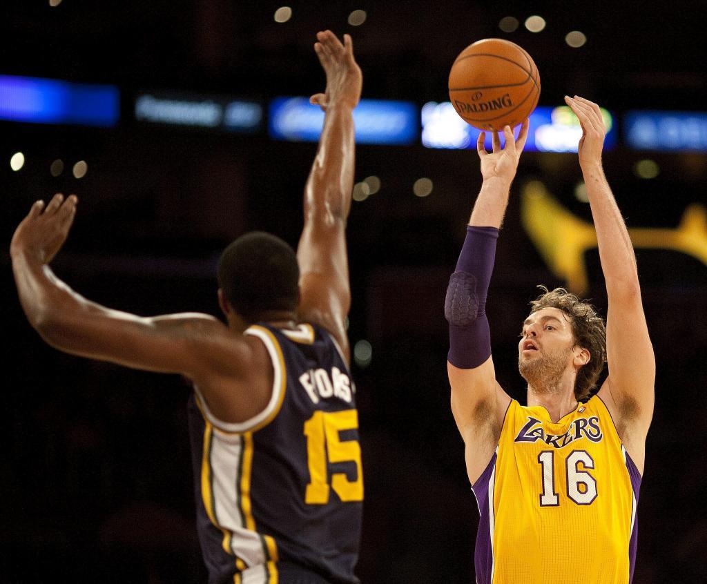Pau Gasol, como jugador de los Lakers.