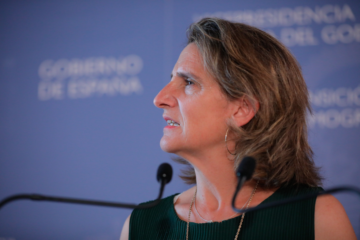 Teresa Ribera, vicepresidenta tercera del gobierno y ministra de Transicion Ecologica y Reto Demografico