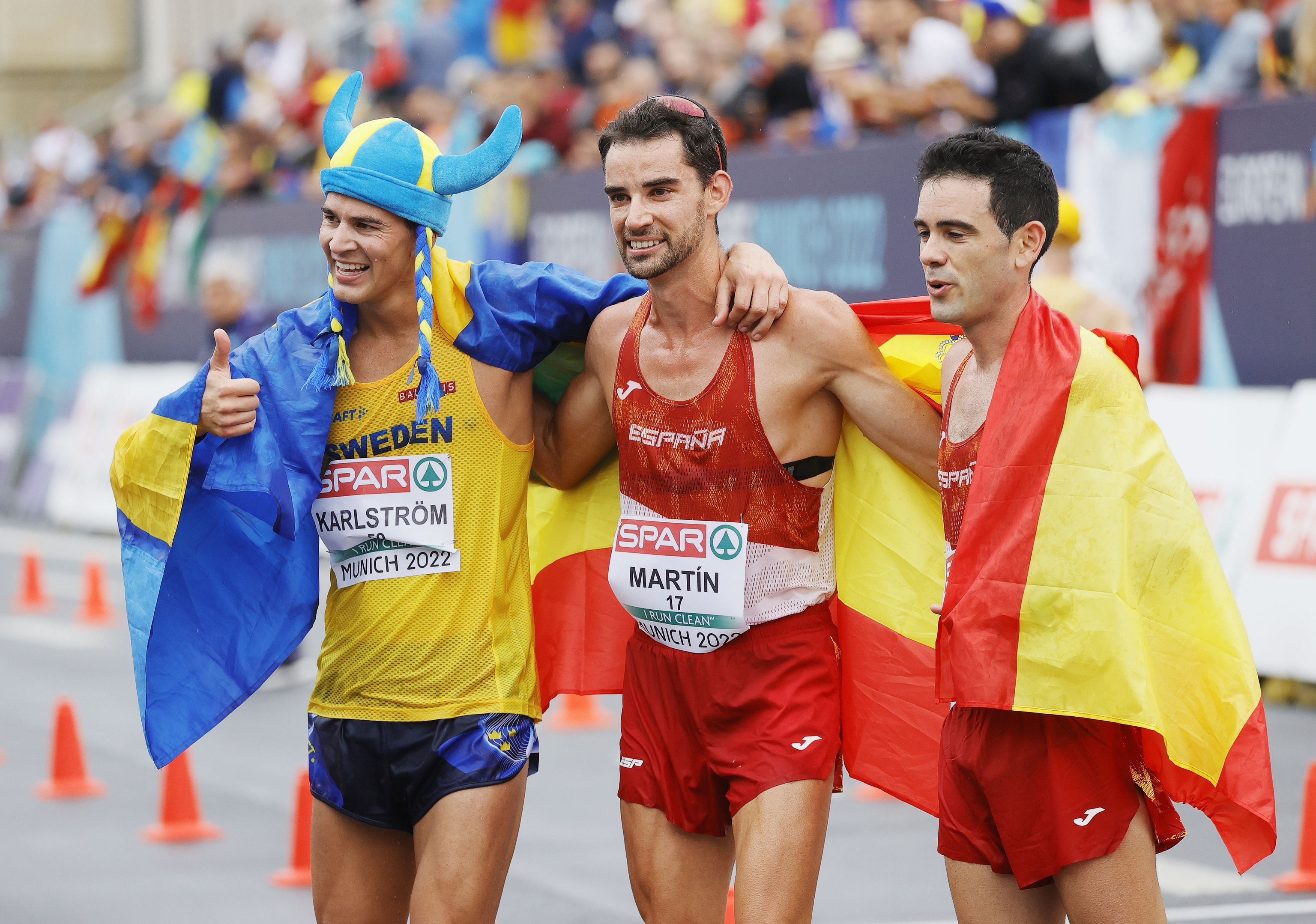 lvaro Martn (oro), con  Karlstroem (plata) y Diego Garca (bronce).