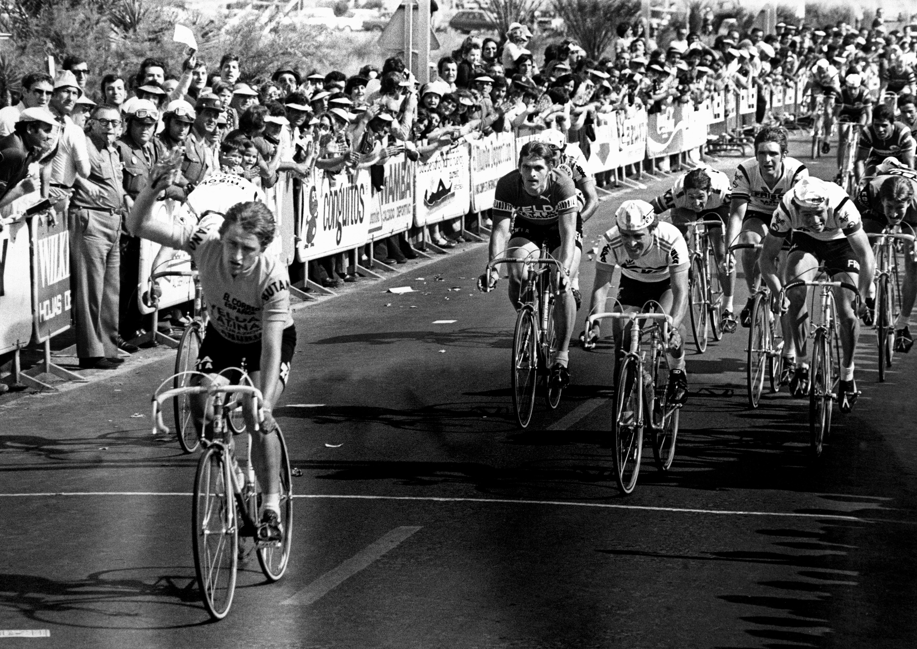 Maertens gana la primera etapa en línea de la Vuelta 1977, con final en La Manga.