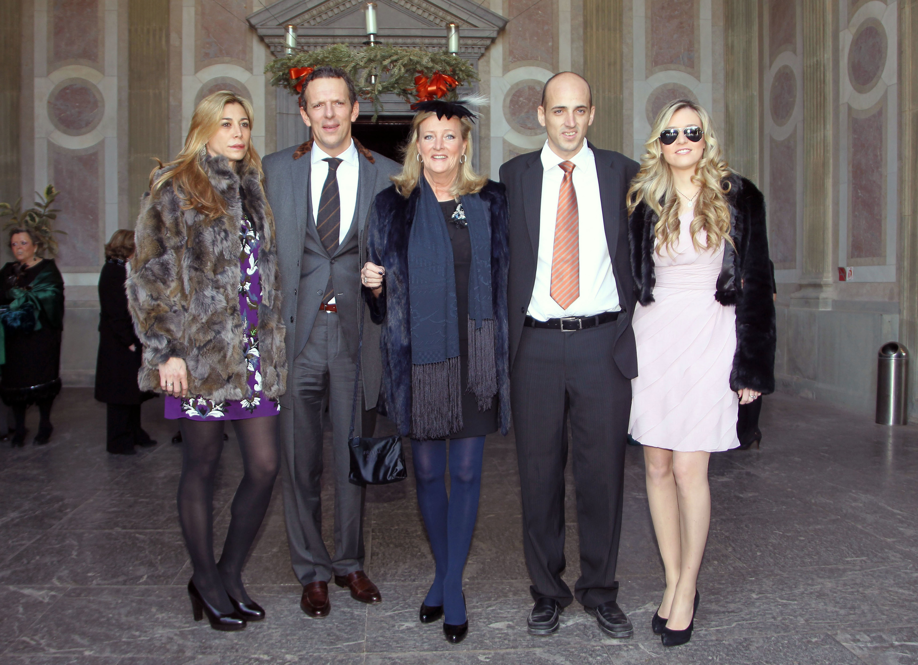 De izquierda a derecha: Joaquín Prat Jr., su madre Marianne Sandberg, Federico y Andrea Prat.