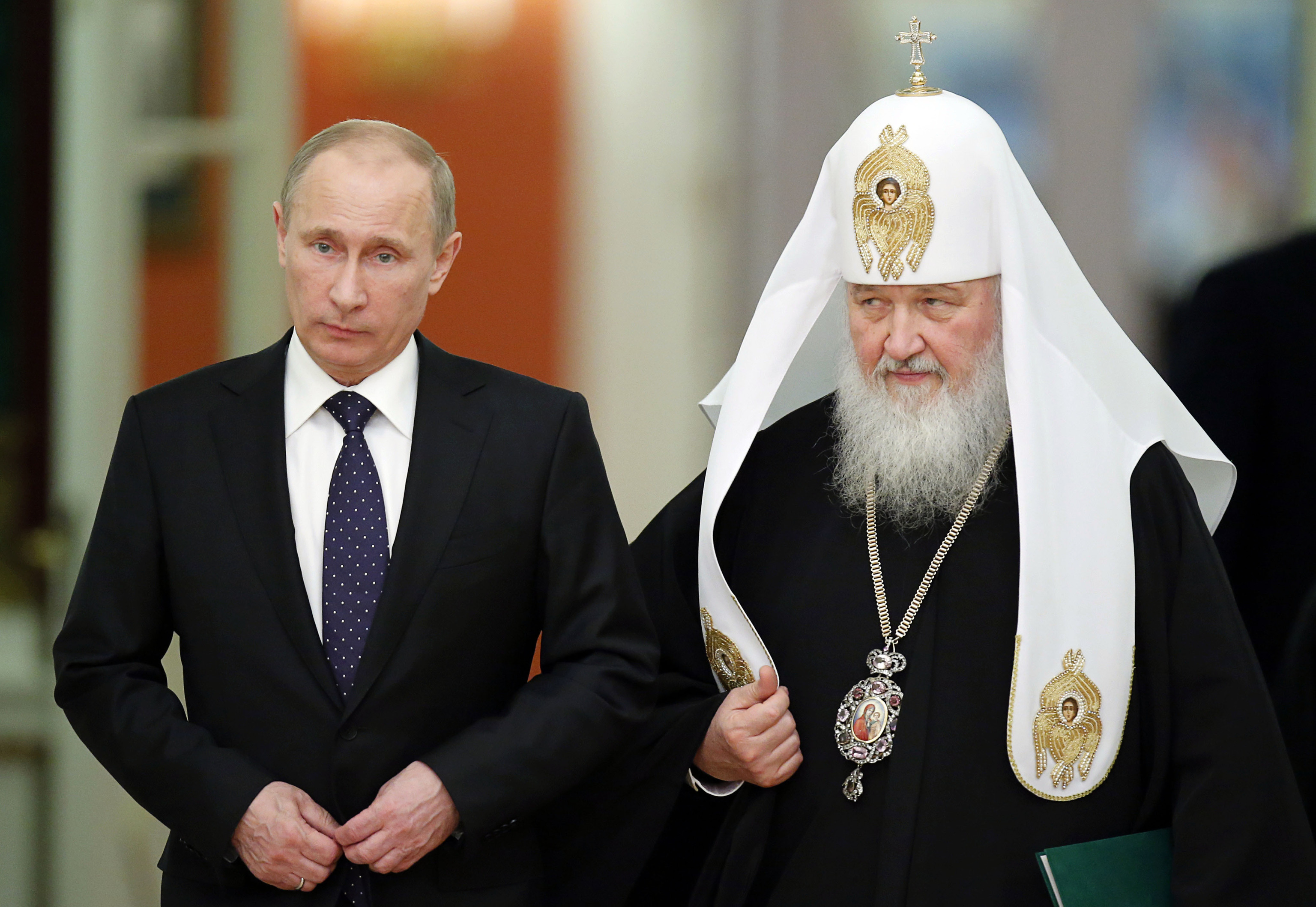 Vladimir Putin, con el patriarca ortodoxo ruso Kirill.