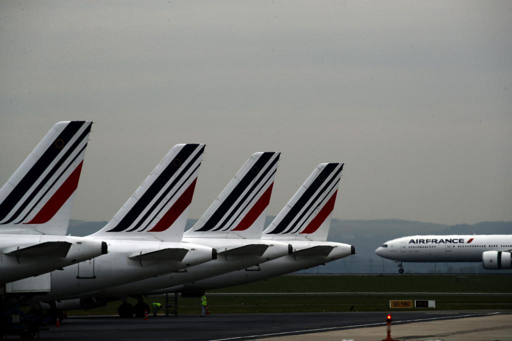 Aviones de Air France en el aeropuerto Charles de Gaulle de Pars.