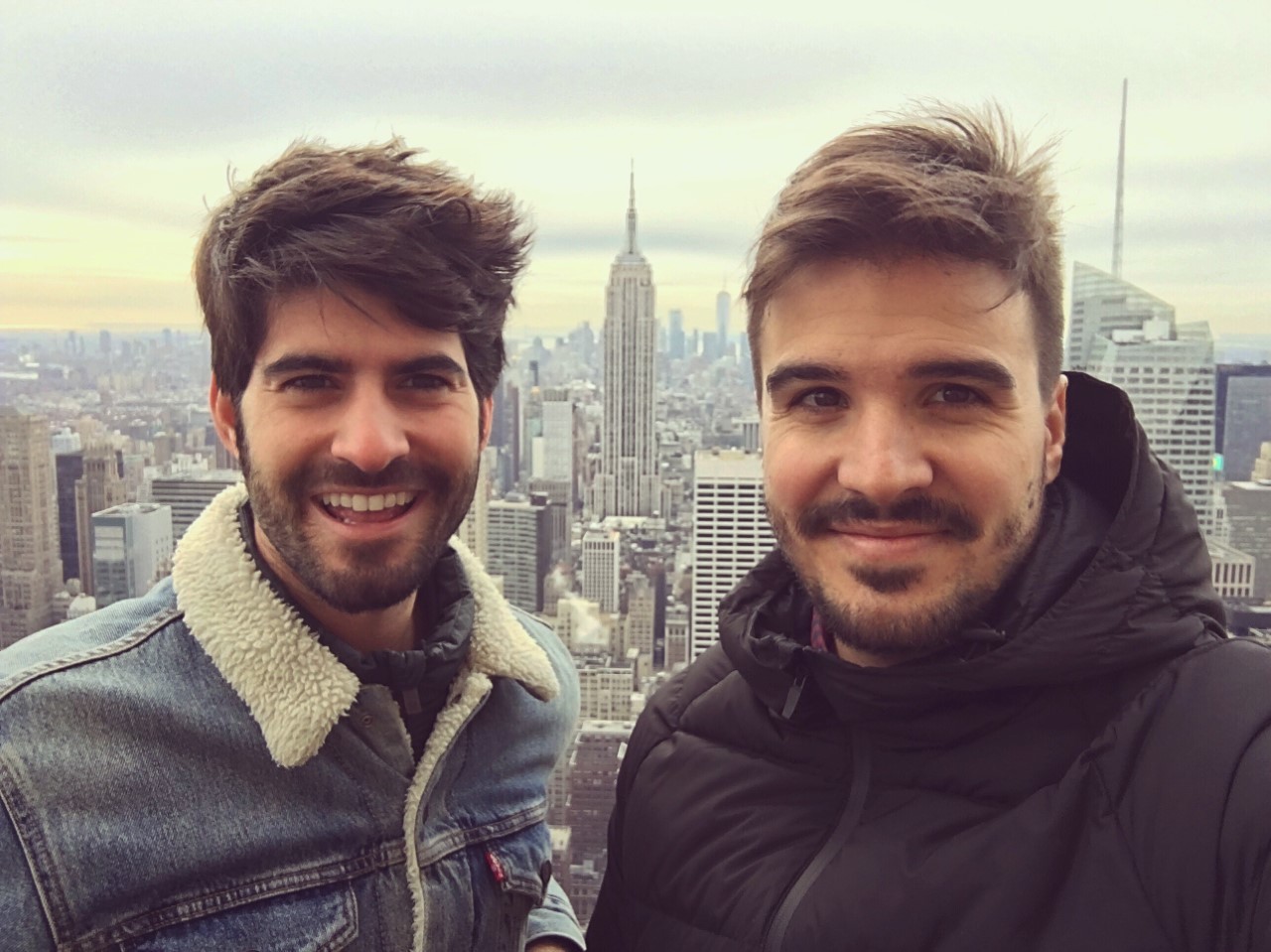 Ezequiel Maldjian y Álex González, durante su primer viaje a Nueva York.