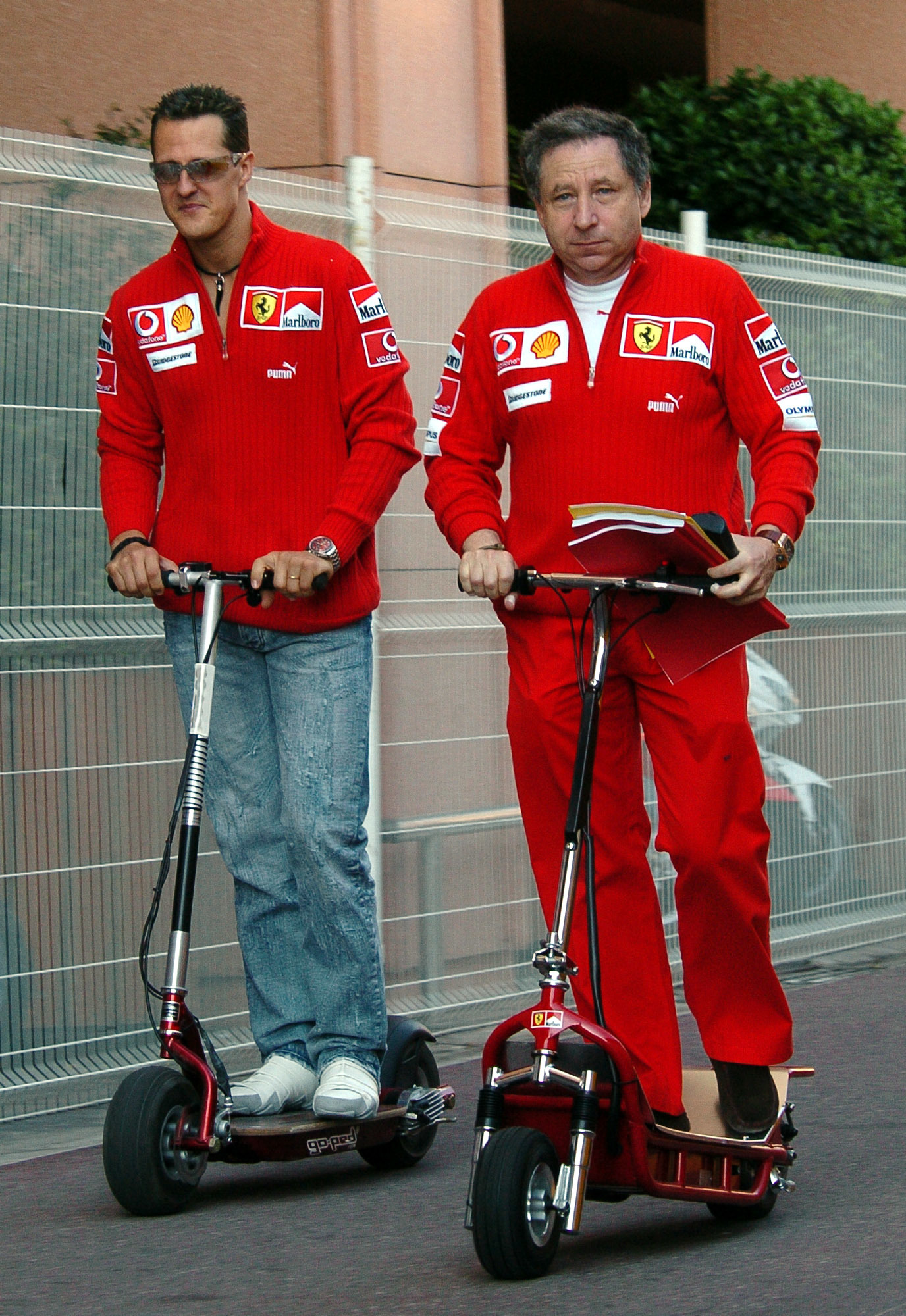 Jean Todt y Schumacher en 2005