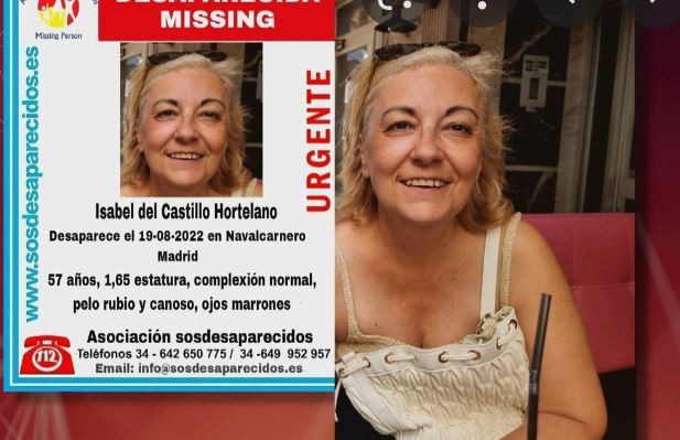 La mujer desaparecida en una foto reciente.