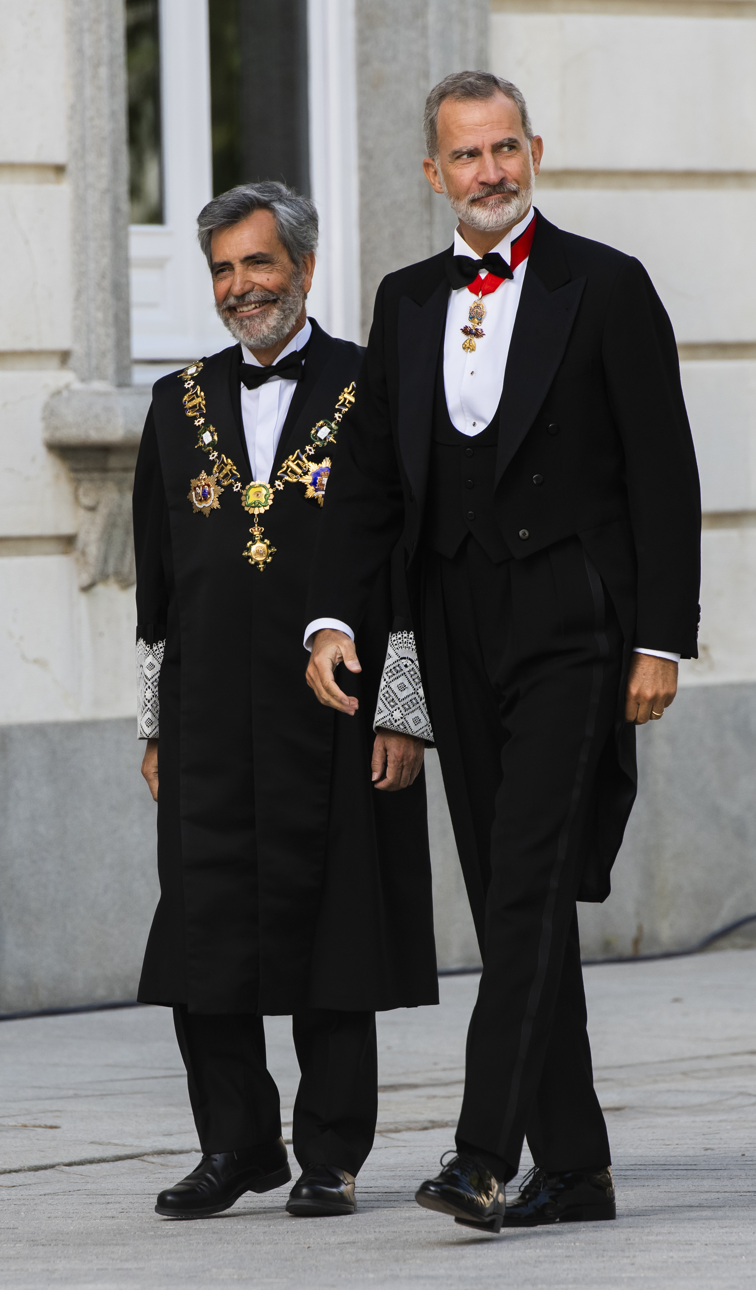 El Rey Felipe VI, junto a Carlos Lesmes, presidente del CPGJ.