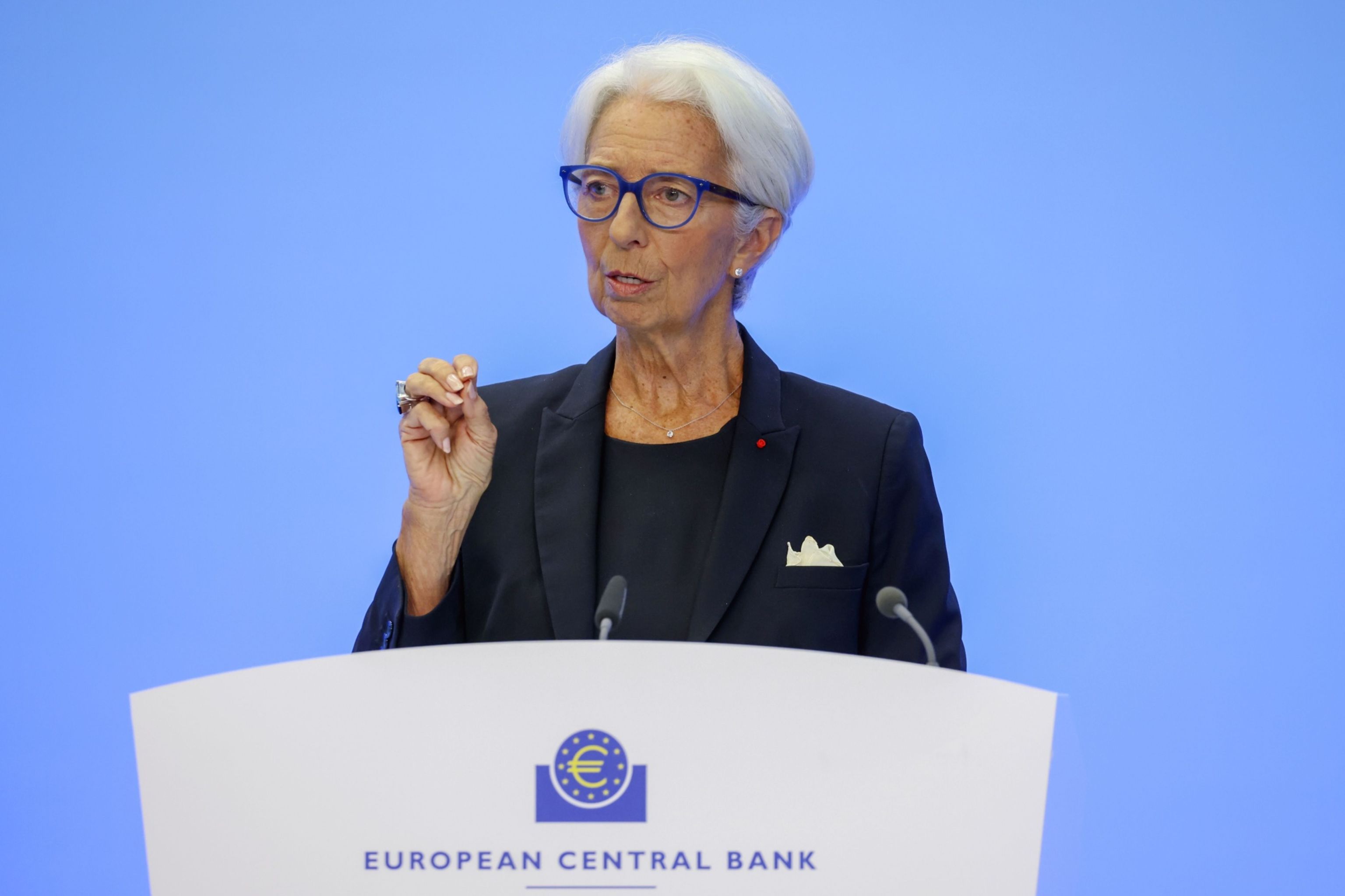 La presidenta del BCE, Christine Lagarde, tras una reunin anterior.