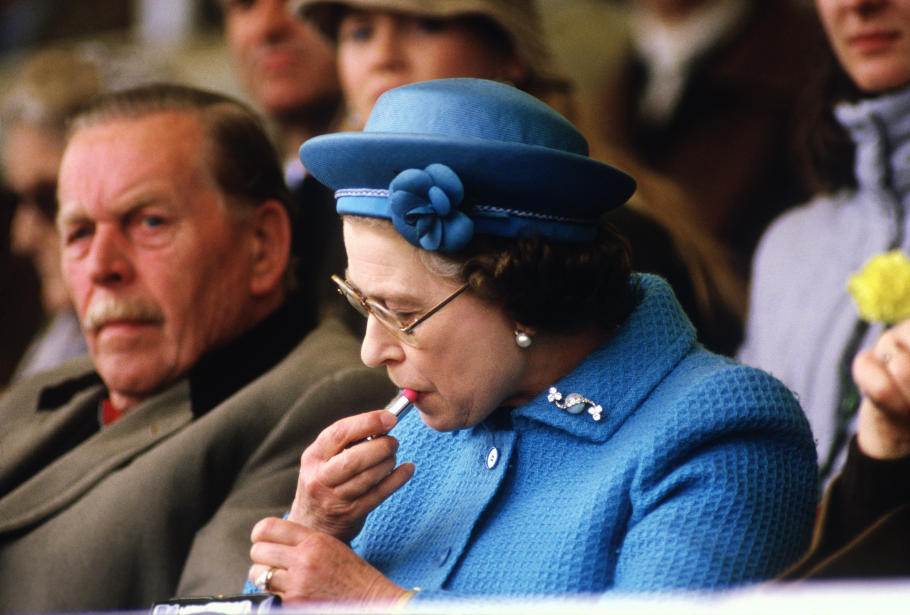 Isabel II en 1985, en una competicin de caballos en Windsor.