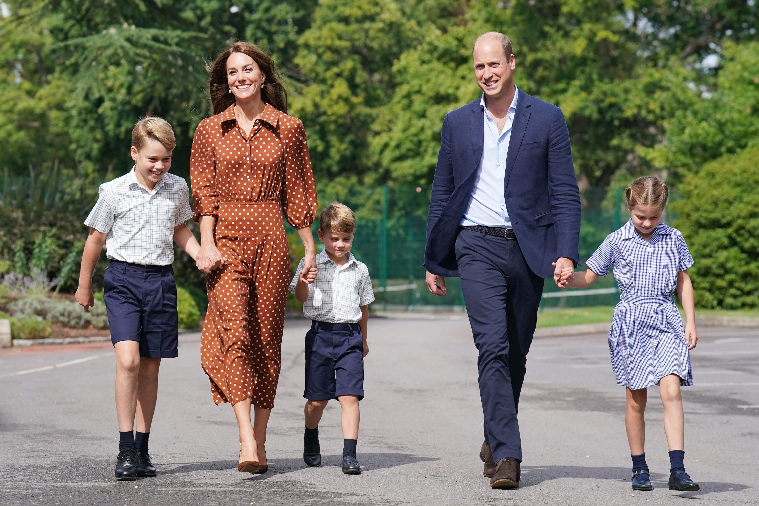El príncipe Guillermo, Kate Middleton y sus hijos.
