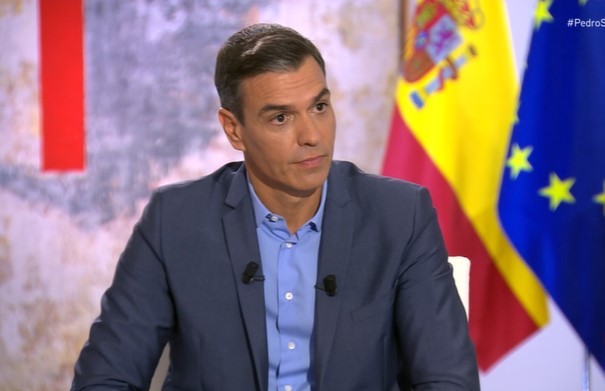 El presidente del Gobierno, Pedro Snchez, en la entrevista en RTVE.