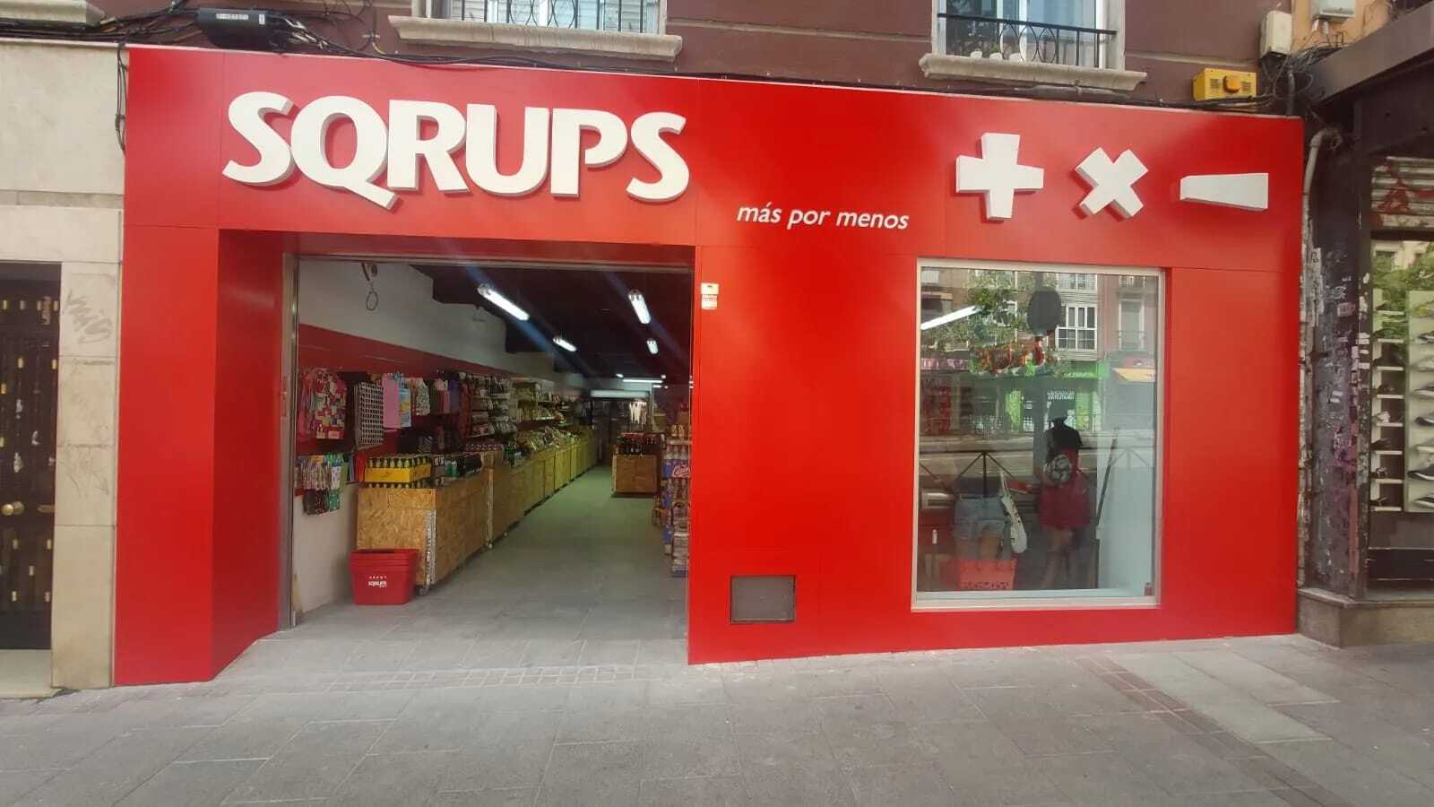 Una de las tiendas de SQRUPS!, outlet de supermercados española