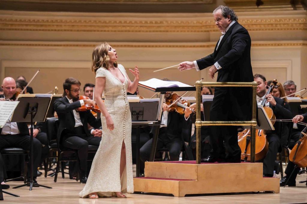 Sabina Puértolas y Juanjo Mena en el Carnegie Hall.