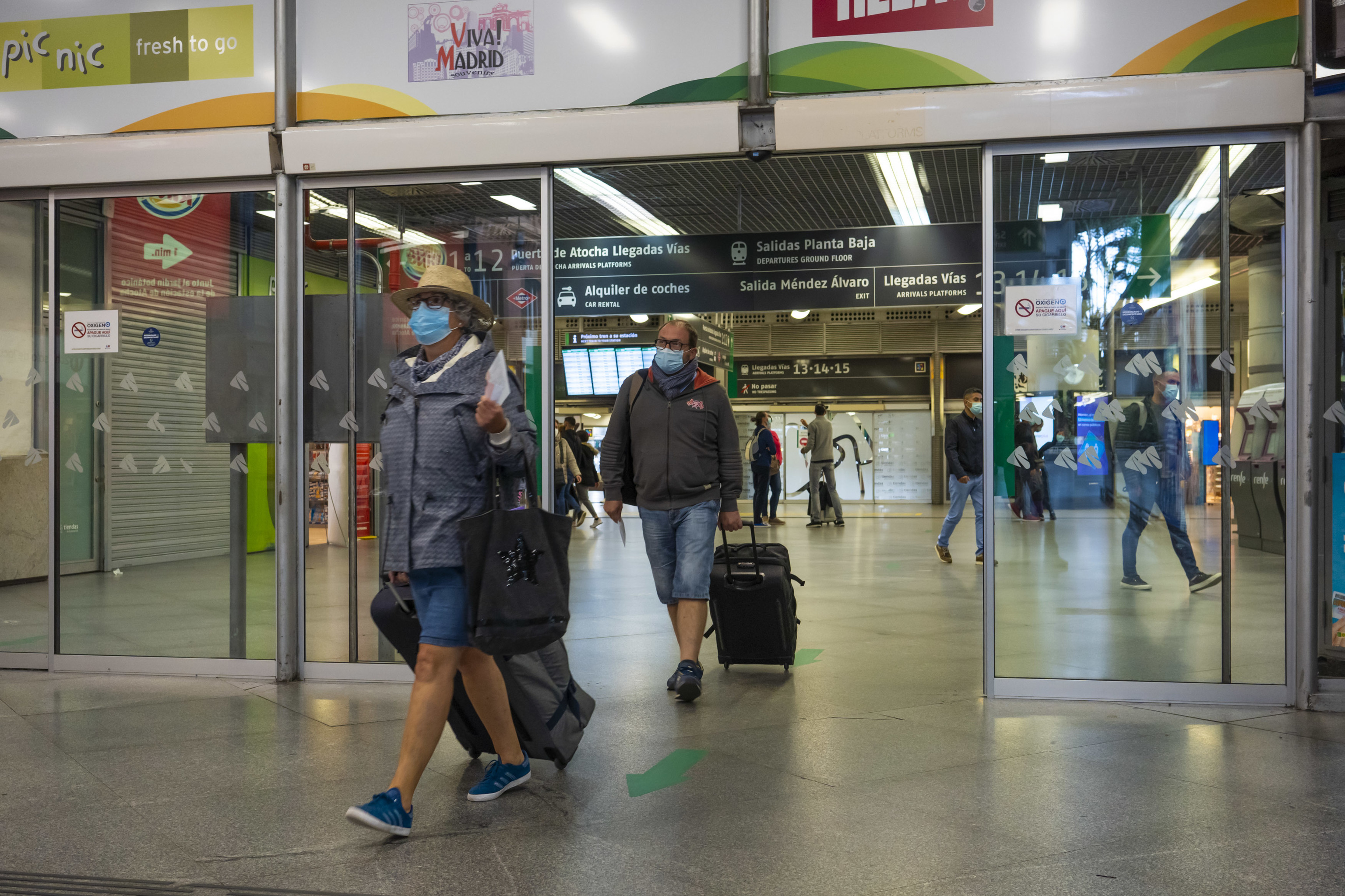 Viajeros en la estación de Atocha