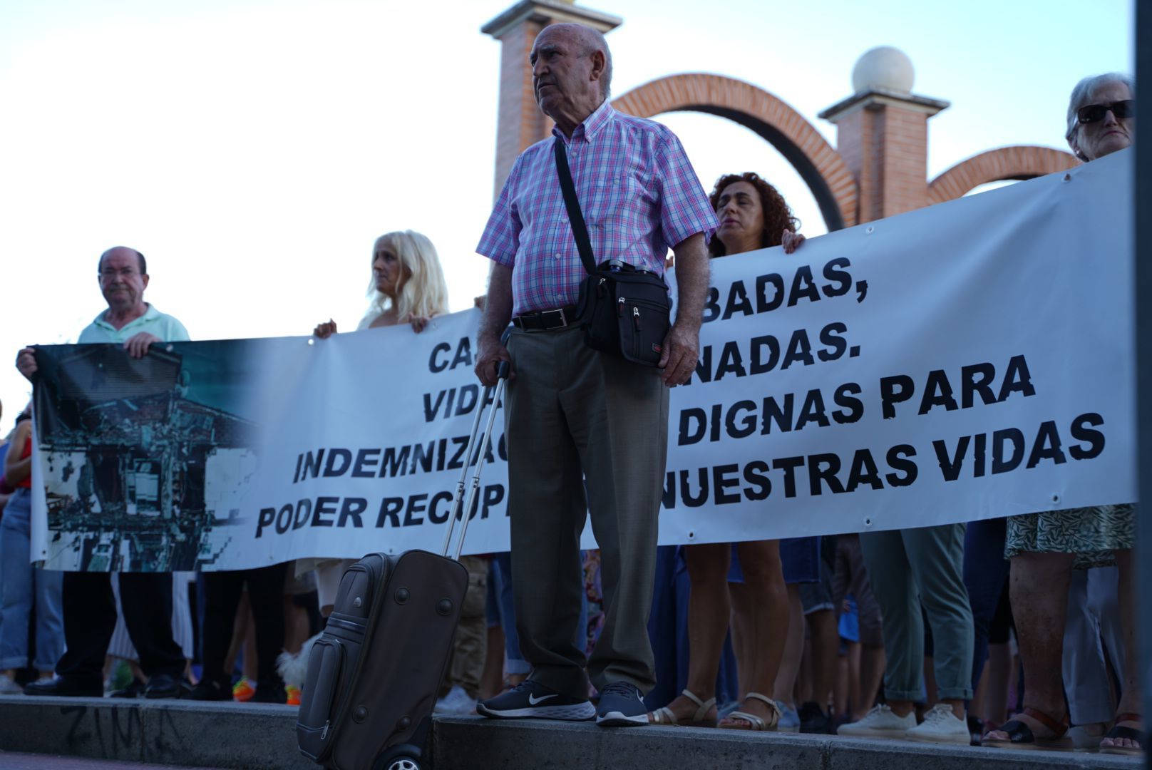 Vecinos de San Fernando en la manifestacin.