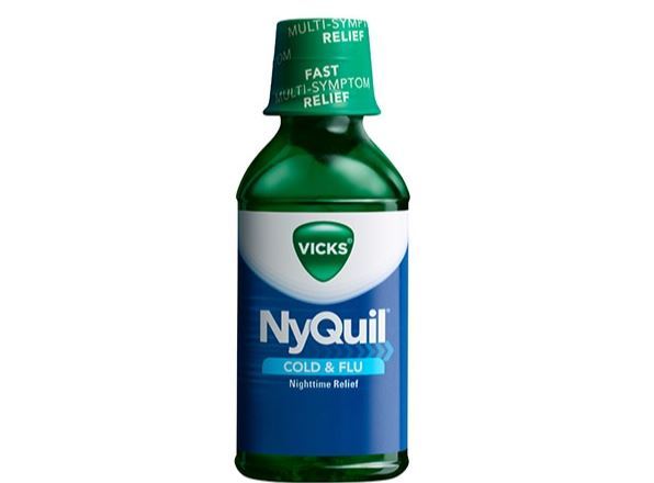 NyQuil, medicamento contra los sntomas de resfriado.