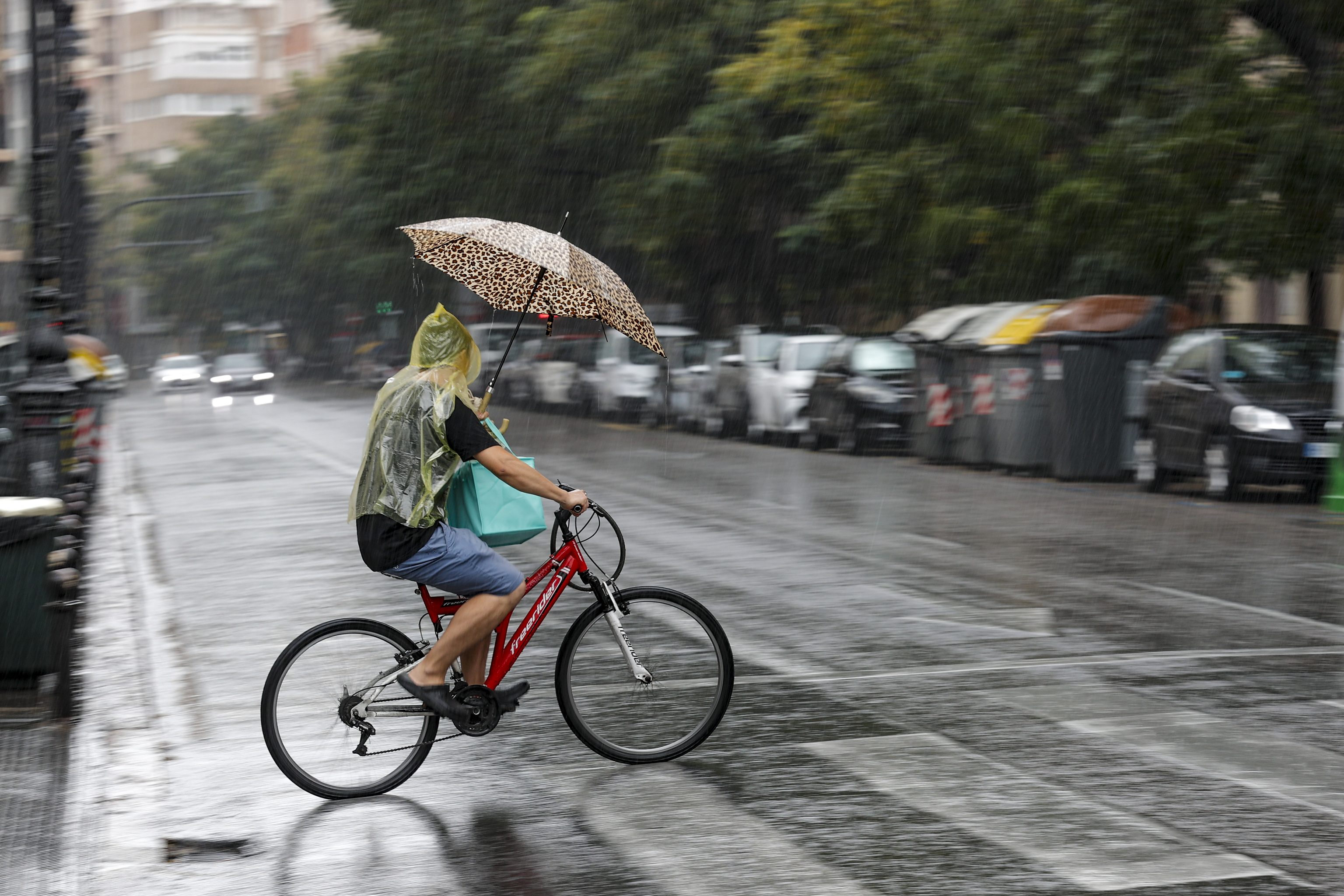 Un día de lluvia en Valencia.