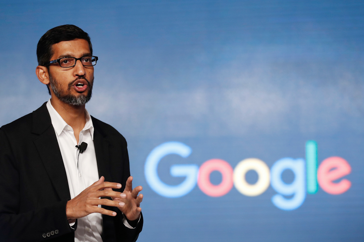 Sundar Pichai, CEO de Alphabet (matriz de Google).