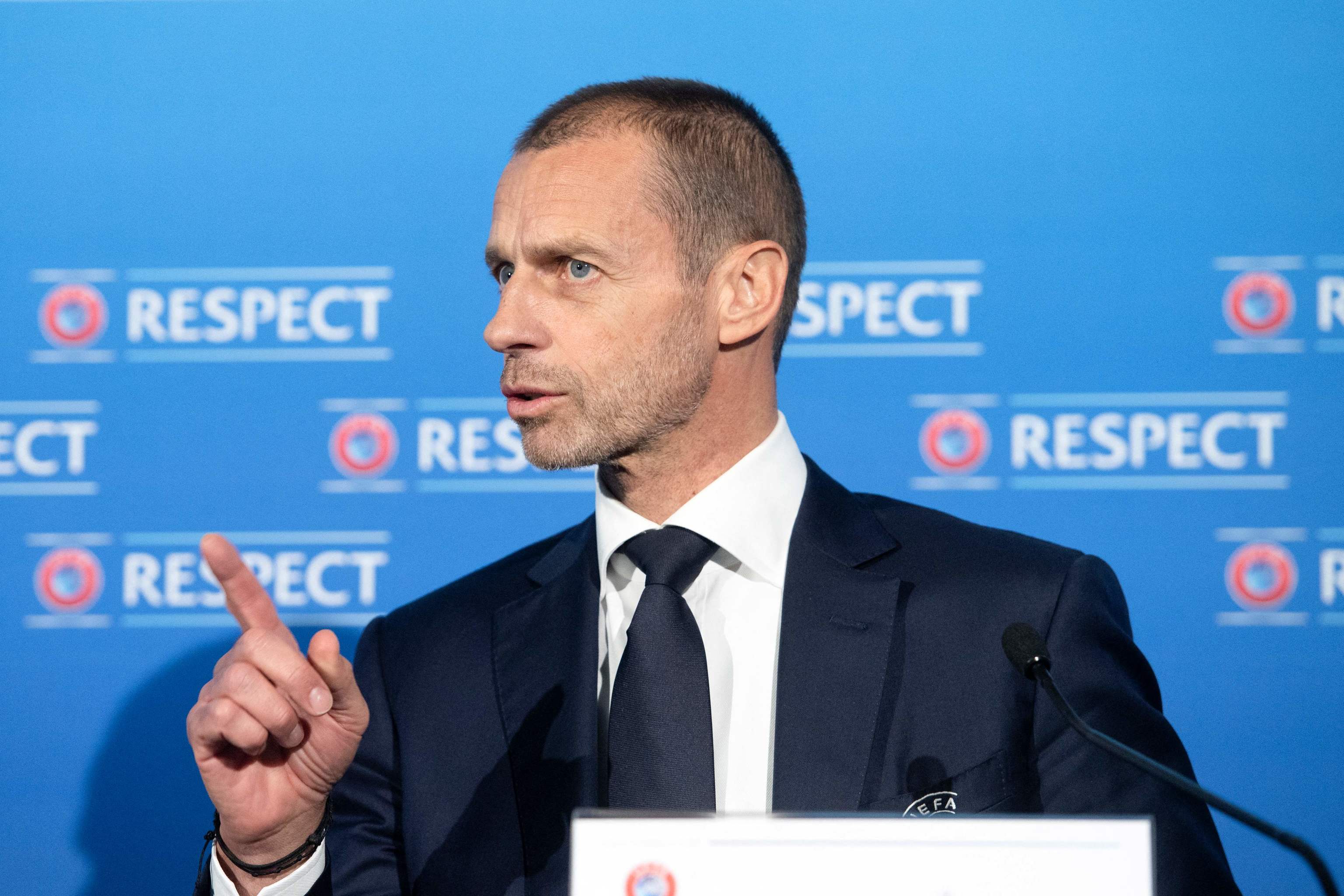 El presidente de la UEFA, Aleksander Ceferin (archivo).