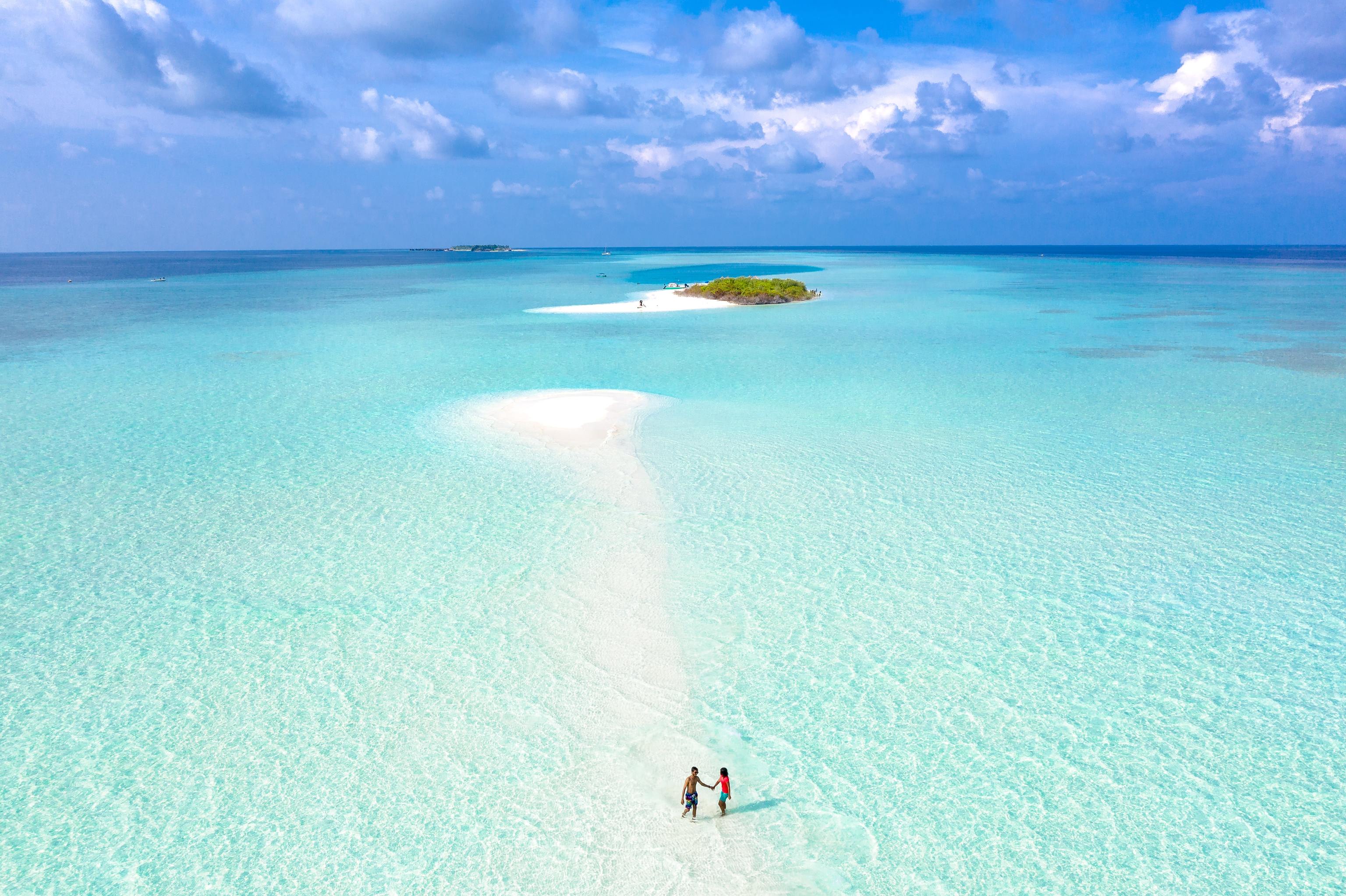 Idílica playa del archipiélago de las Maldivas.