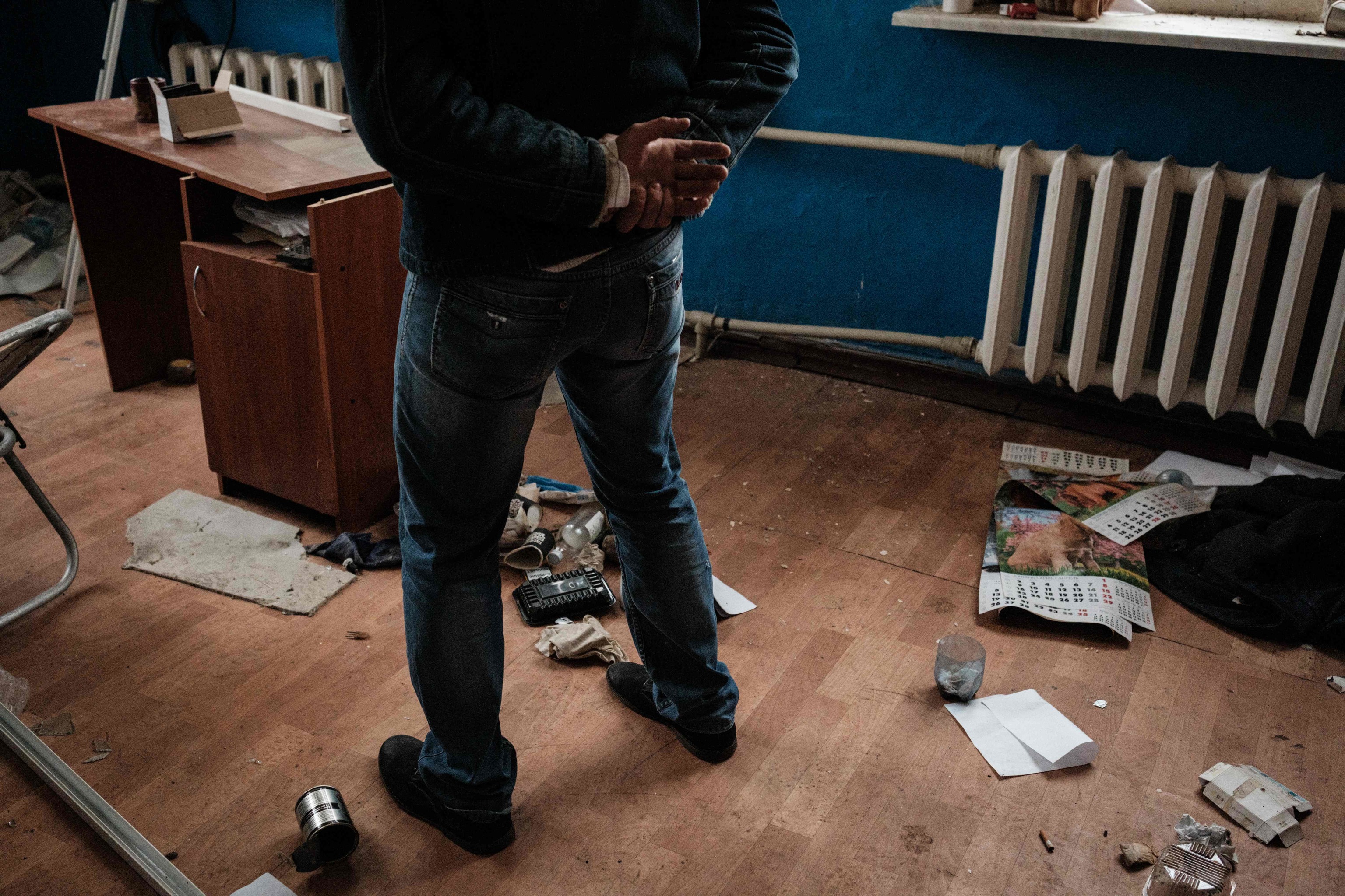 'Oleksandr', en la habitación donde sufrió las torturas que denuncia