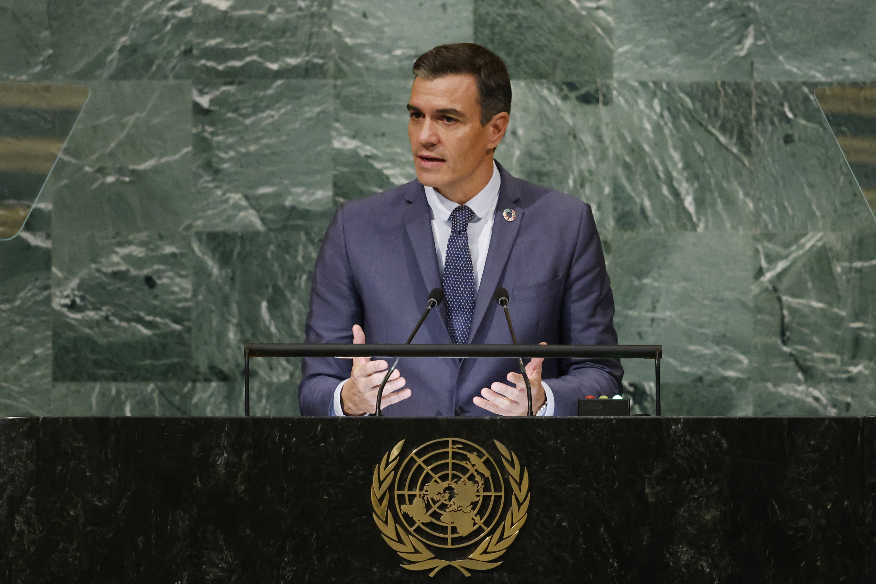 Pedro Sánchez, en la ONU.