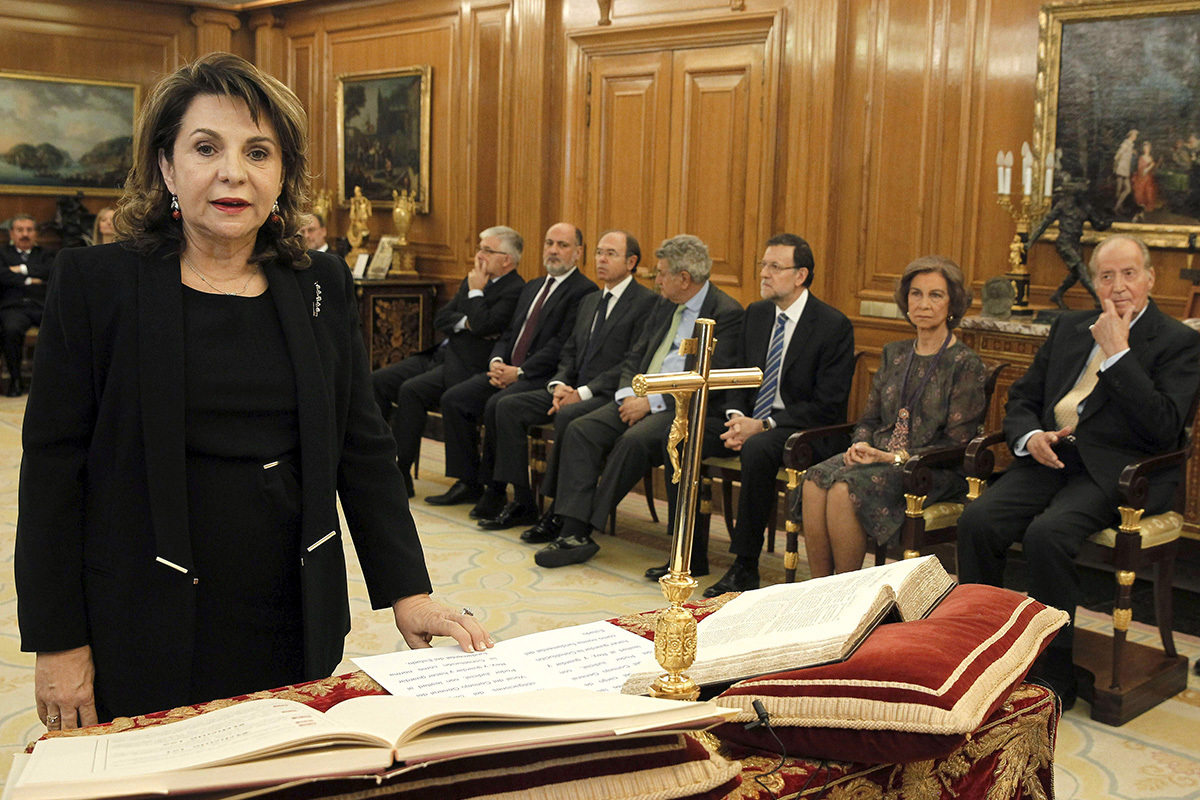 La abogada sevillana Pilar Sepúlveda, al jurar el cargo como vocal del Consejo General del Poder Judicial (CGPJ).