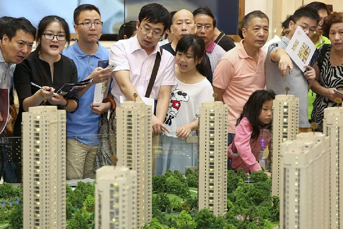 Futuros propietarios de casas en Hangzhou.
