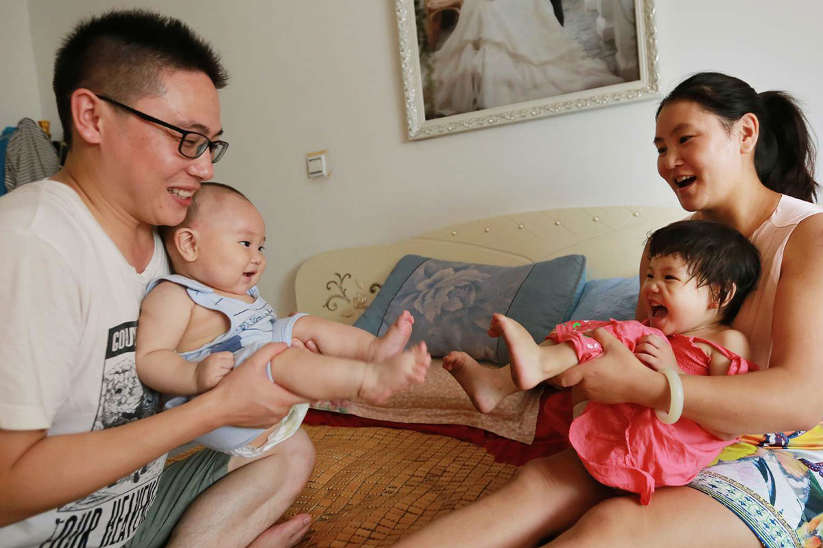 Familia en la provincia de Shaanxi.