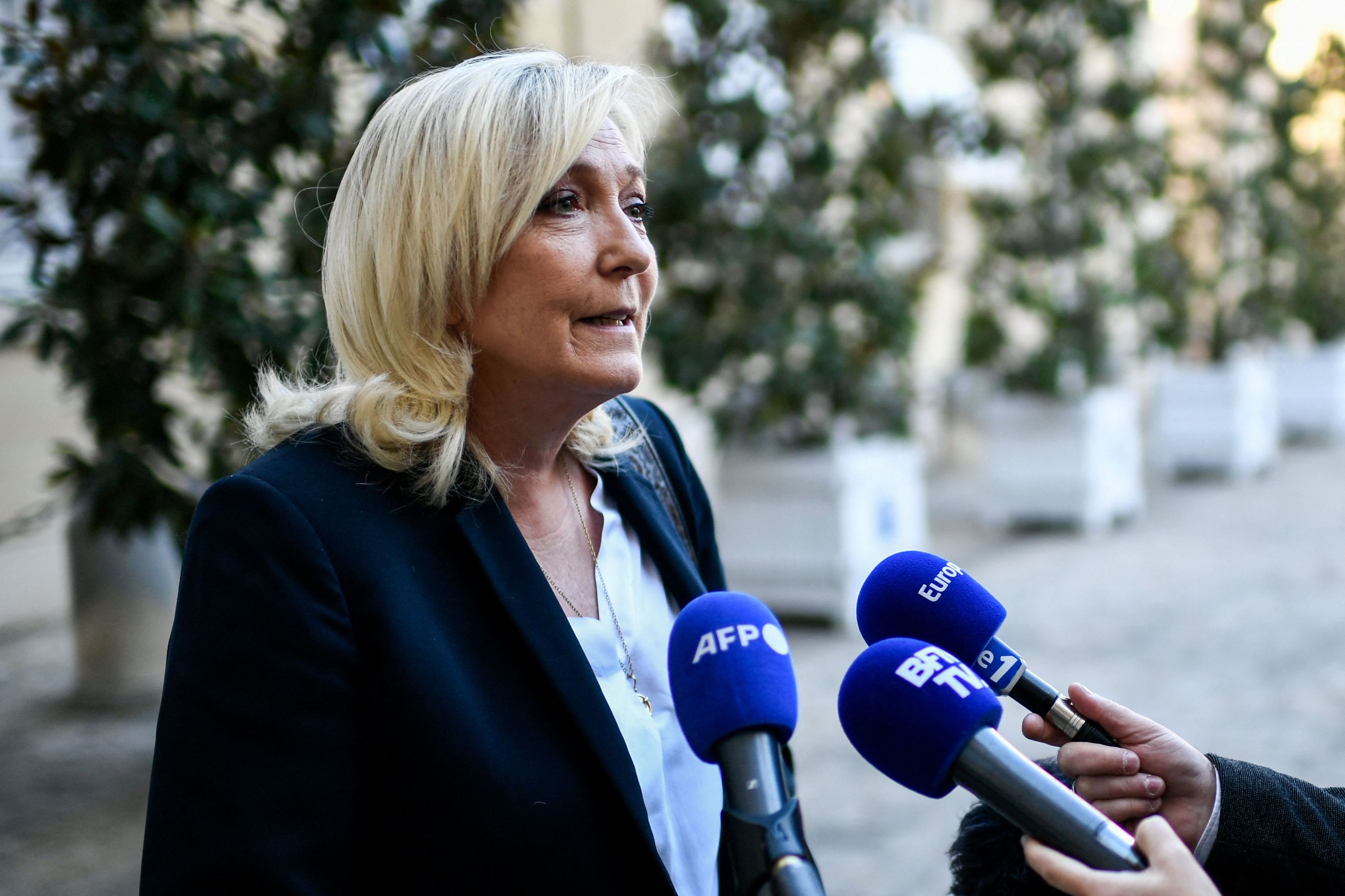 Marine Le Pen, líder de Reagrupación Nacional.