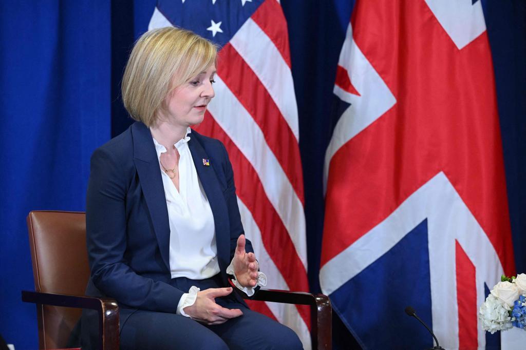 Liz Truss, primera Ministra de Reino Unido, durante su reunión con Joe Biden