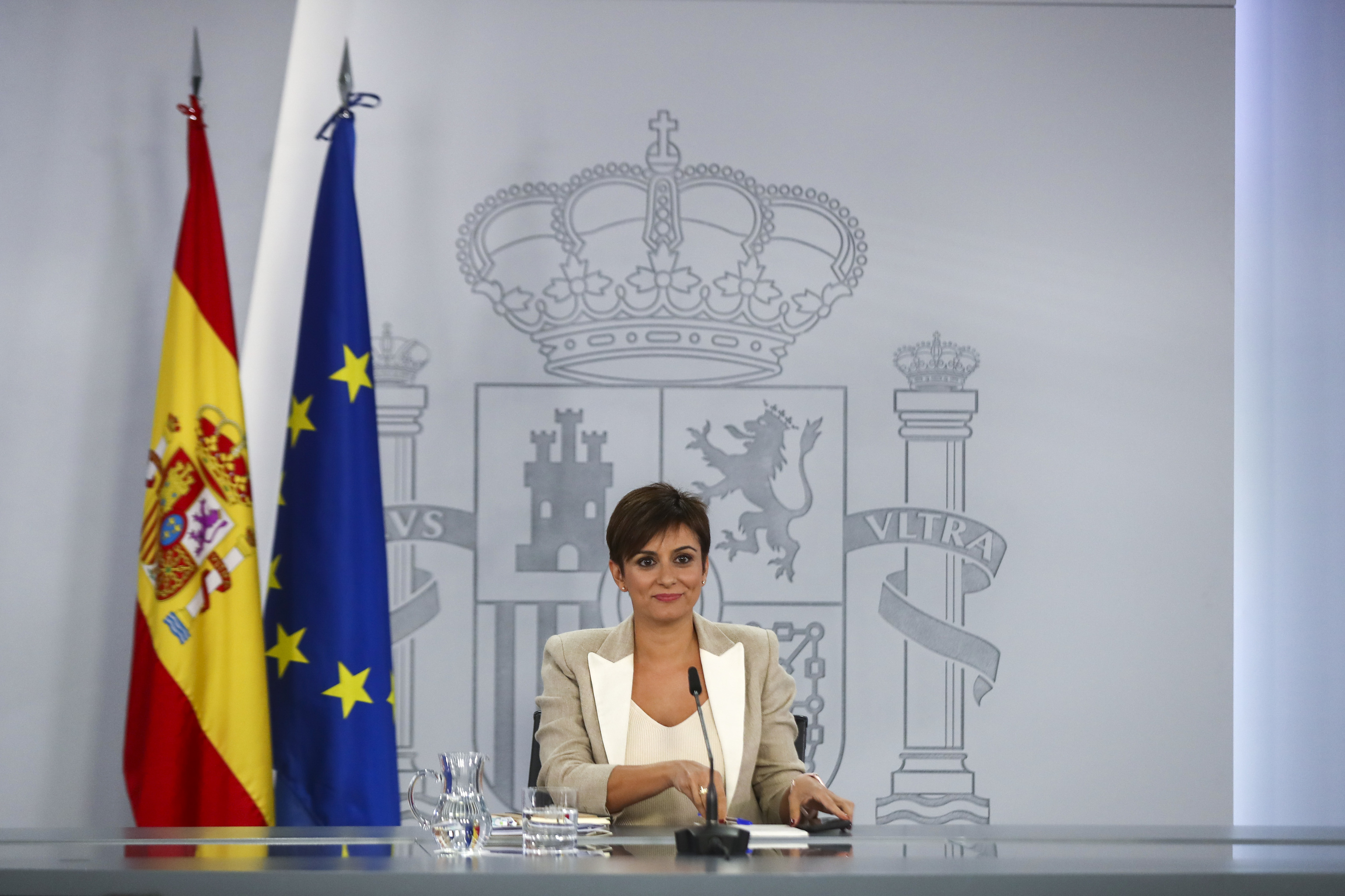 La ministra portavoz, Isabel Rodríguez, en rueda de prensa tras el Consejo de Ministros.