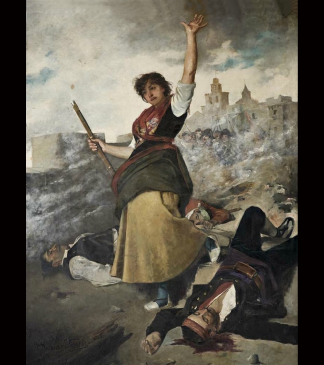 Retrato de Manuela Sánchez, en el fragor de la batalla