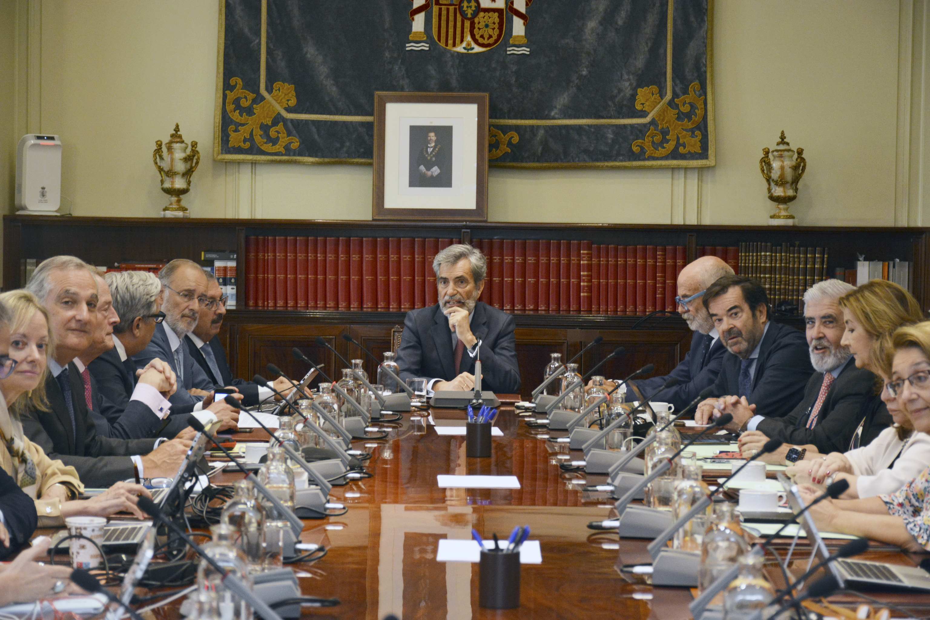 Carlos Lesmes, durante una reunión extraordinaria del pleno del CGPJ el pasado 8 de septiembre.