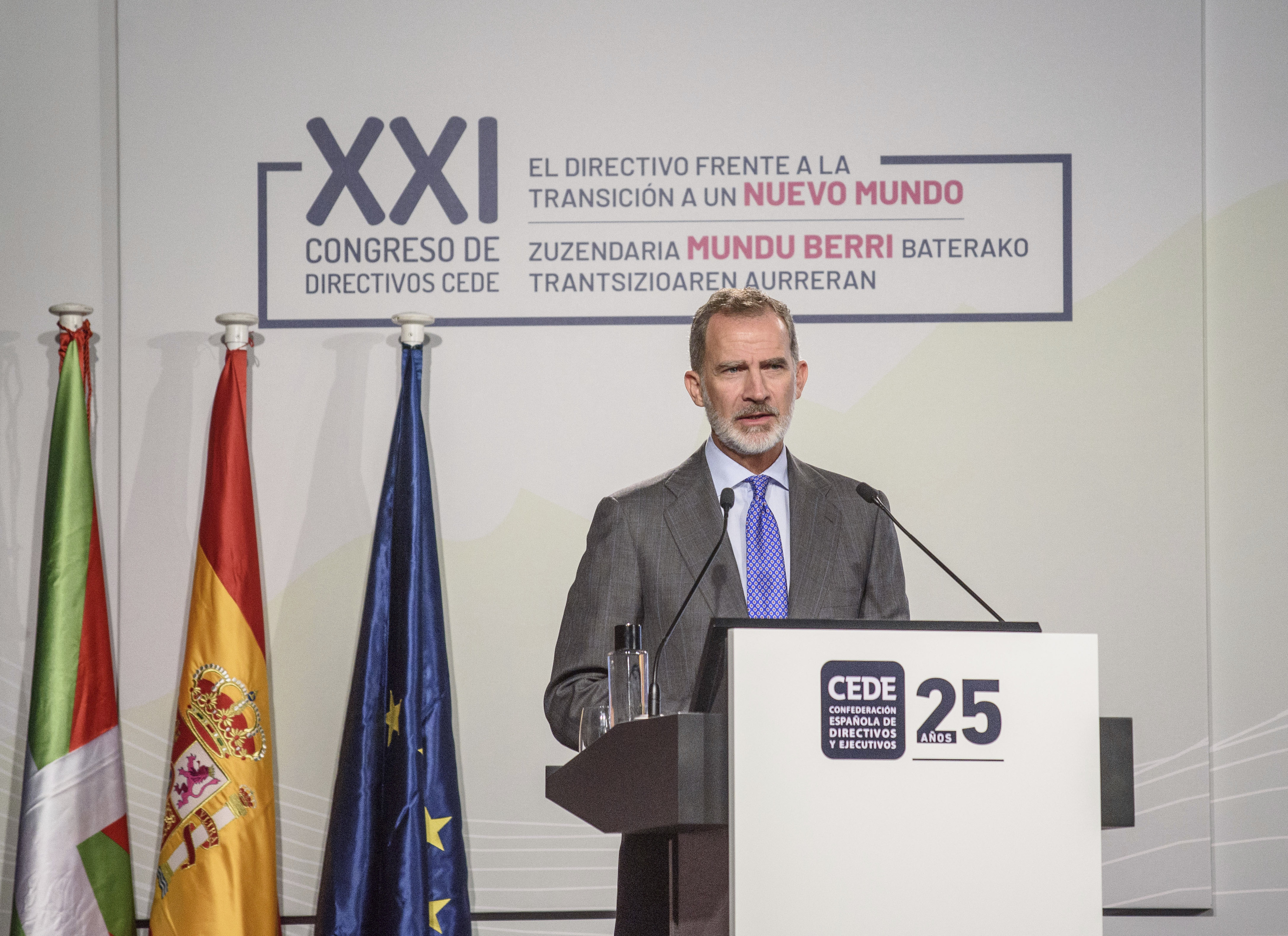 El Rey Felipe VI participa en el XXI Congreso de Directivos de la fundación CEDE.