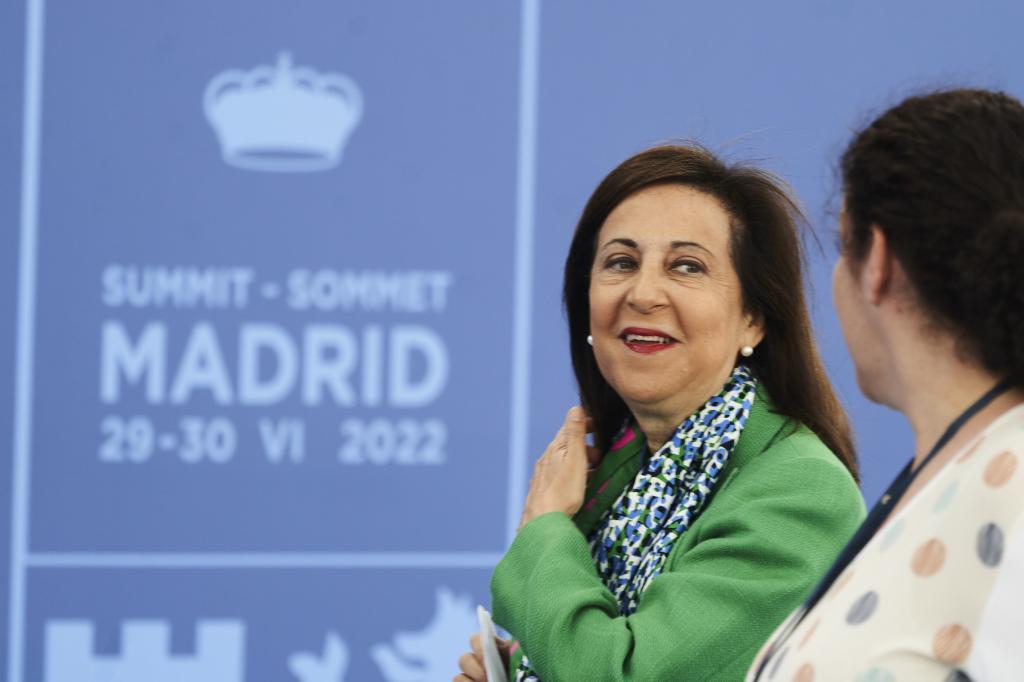 La ministra de Defensa, Margarita Robles, en la cumbre de la OTAN de Madrid.
