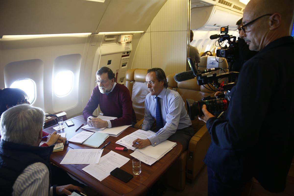 Grabación del viaje de Mariano Rajoy a Argentina en abril de 2018.